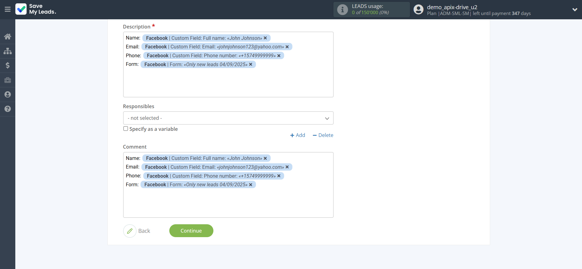 How to Connect Facebook with Wrike | Assigning fields How to Connect Facebook with Wrike | Assigning fields
