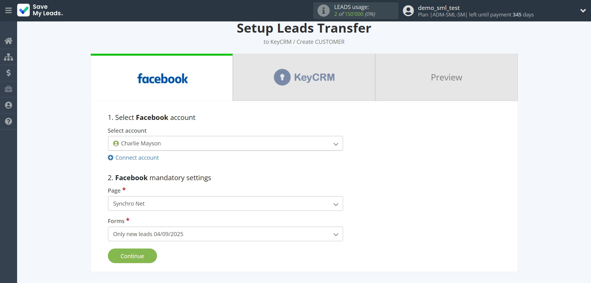 How to Connect Facebook with KeyCRM Create Customer | Data Source account connection How to Connect Facebook with KeyCRM Create Customer | Data Source account connection