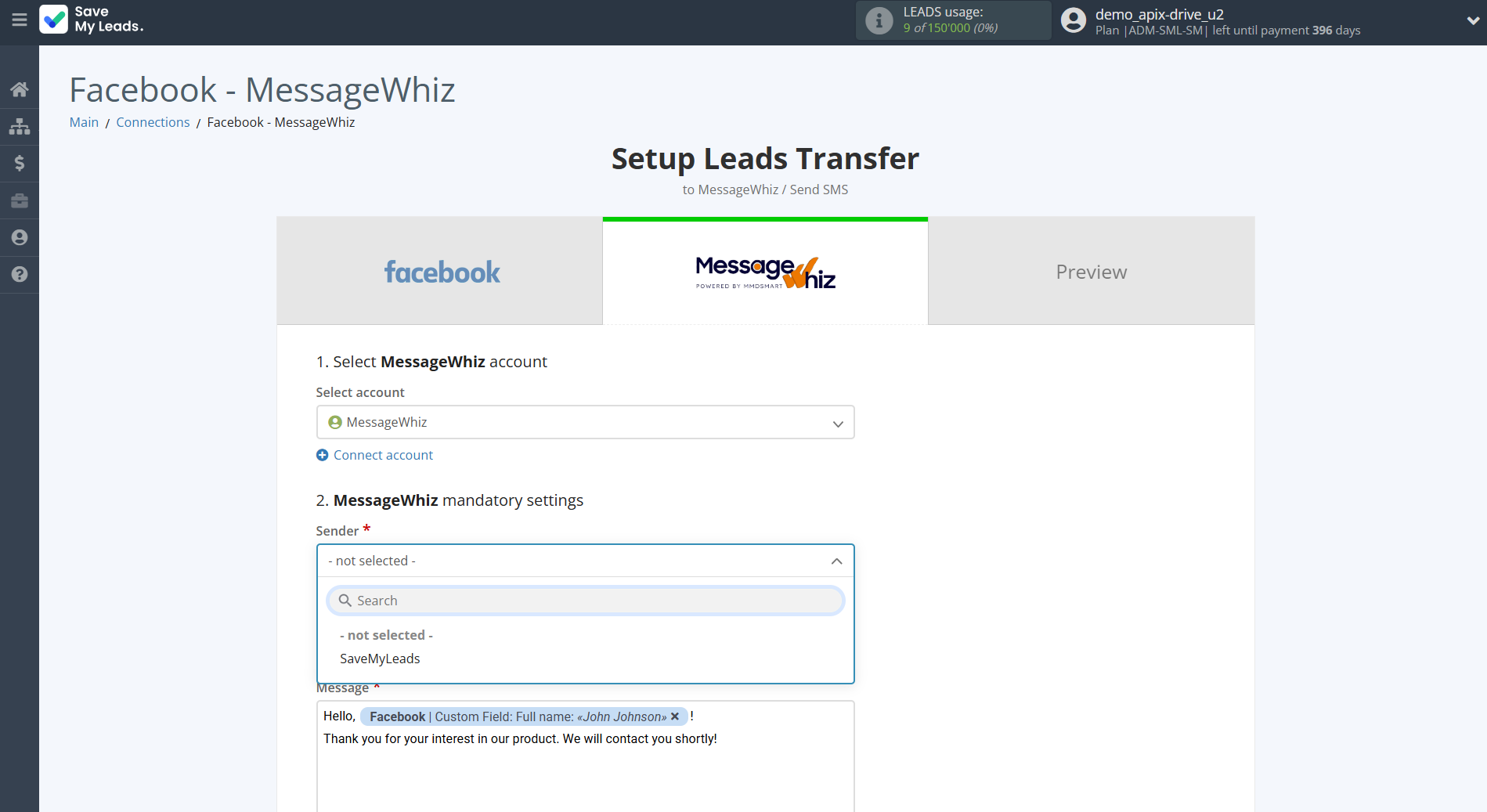 How to Connect Facebook with MessageWhiz | Assigning fields How to Connect Facebook with MessageWhiz | Assigning fields