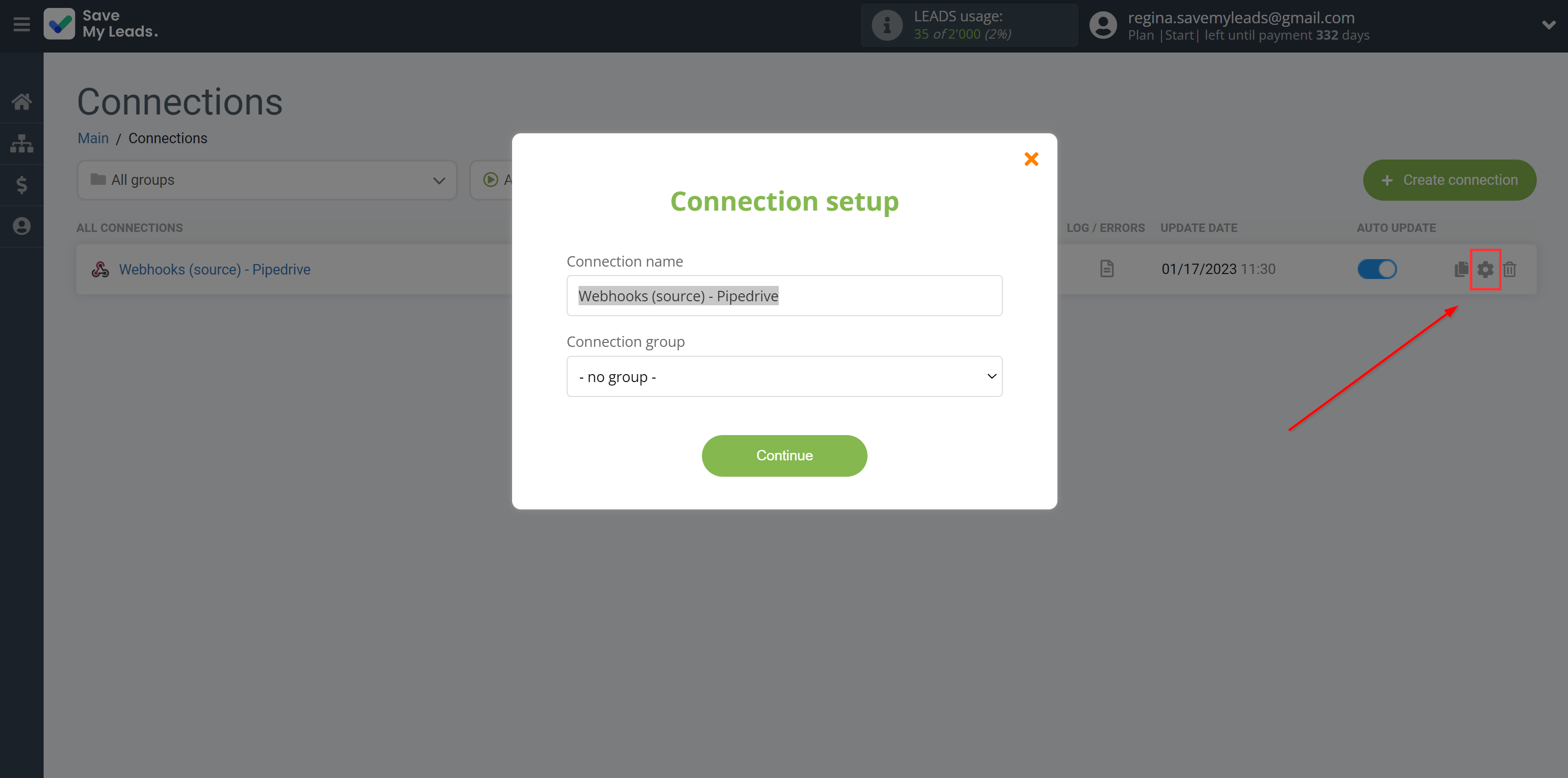 How to Connect Webhooks with Pipedrive Create Lead | Name and group connection