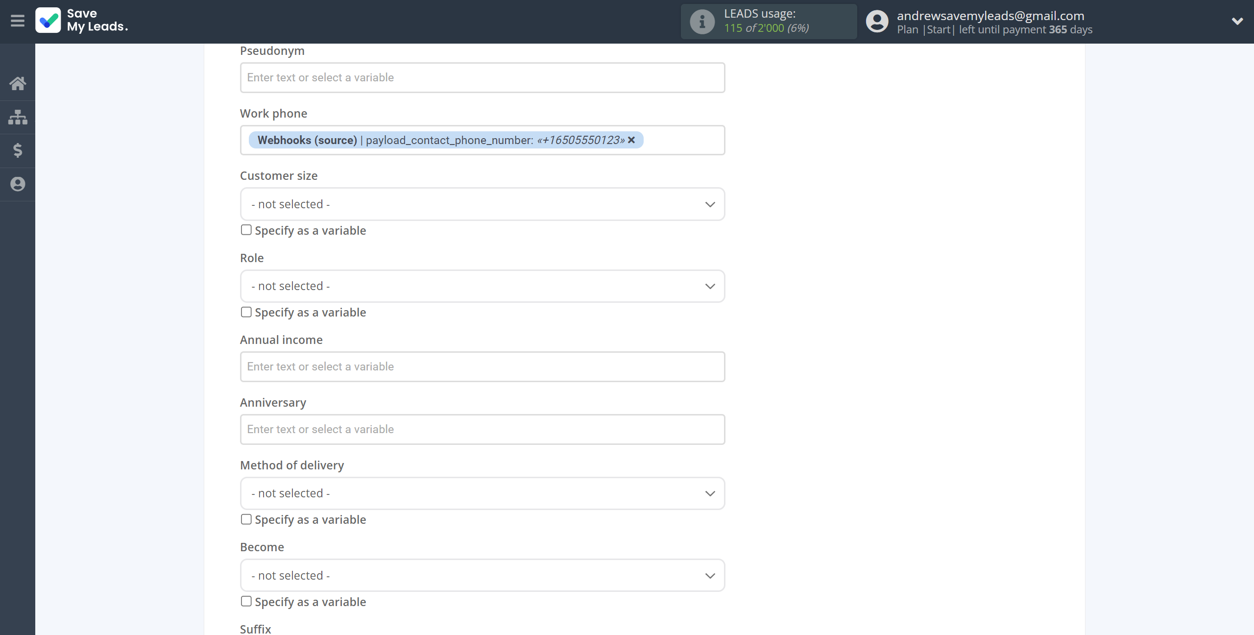 How to Connect Webhooks with Microsoft Dynamics 365 Create Contacts | Assigning fields