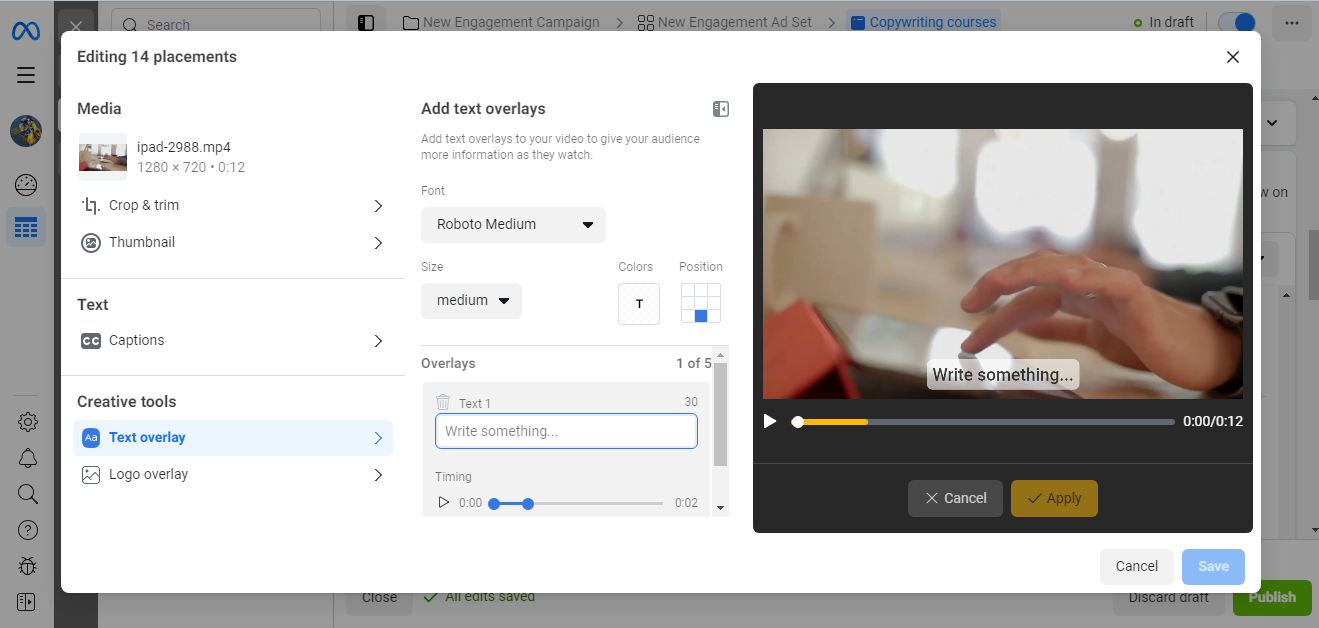 Adding videos to Facebook ads | How to edit video