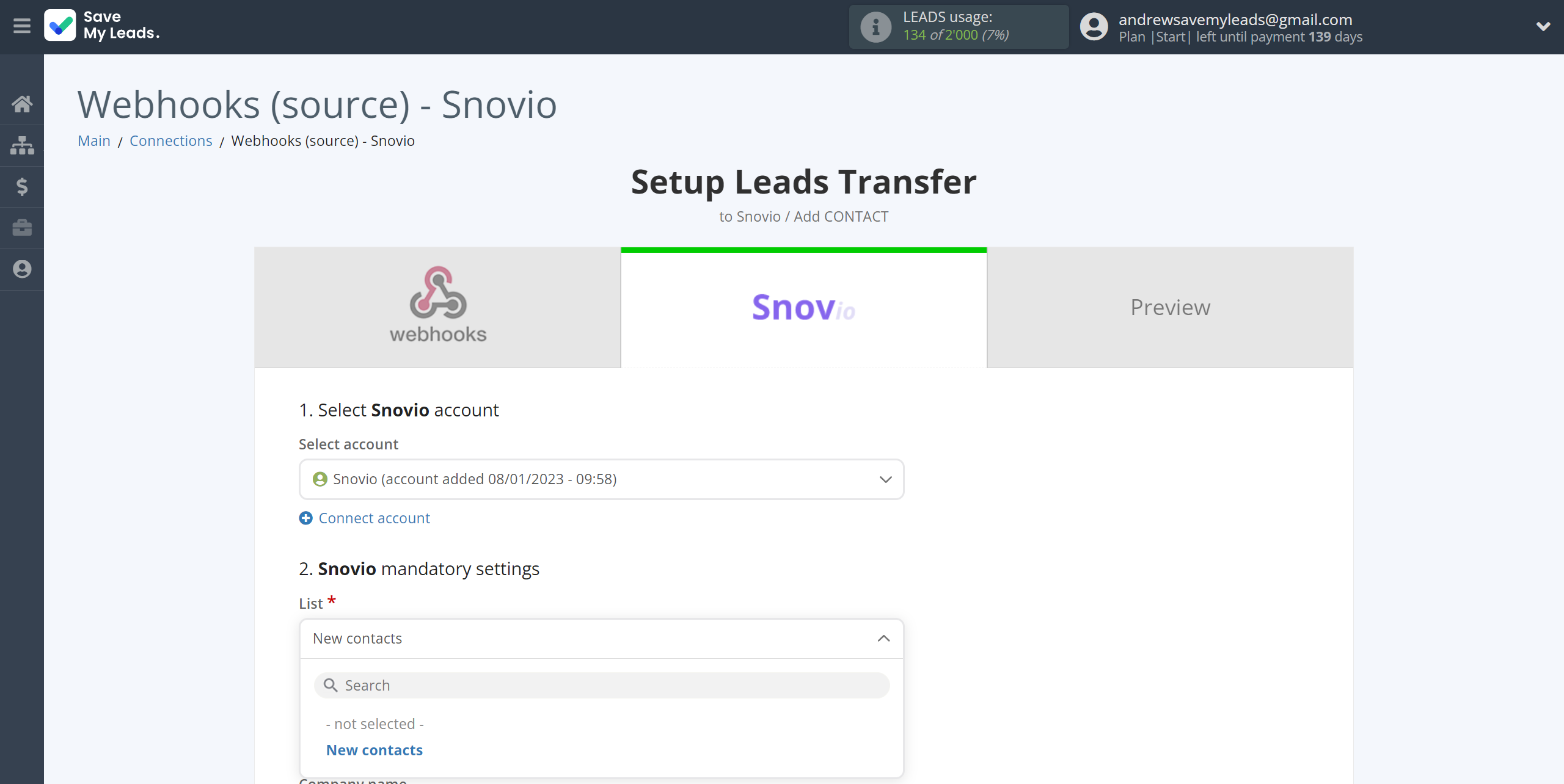 How to Connect Webhooks with Snovio Add Contact | Assigning fields