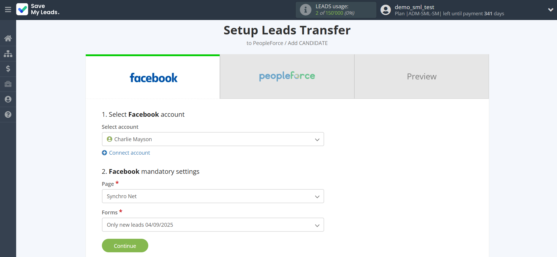 How to Connect Facebook with PeopleForce Add Candidate | Data Source account connection How to Connect Facebook with PeopleForce Add Candidate | Data Source account connection