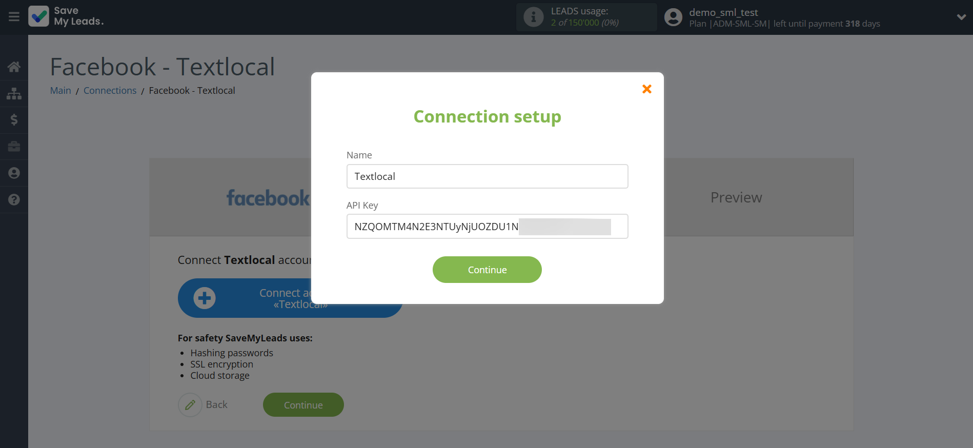 How to Connect Facebook with Textlocal | Data Destination account connection How to Connect Facebook with Textlocal | Data Destination account connection