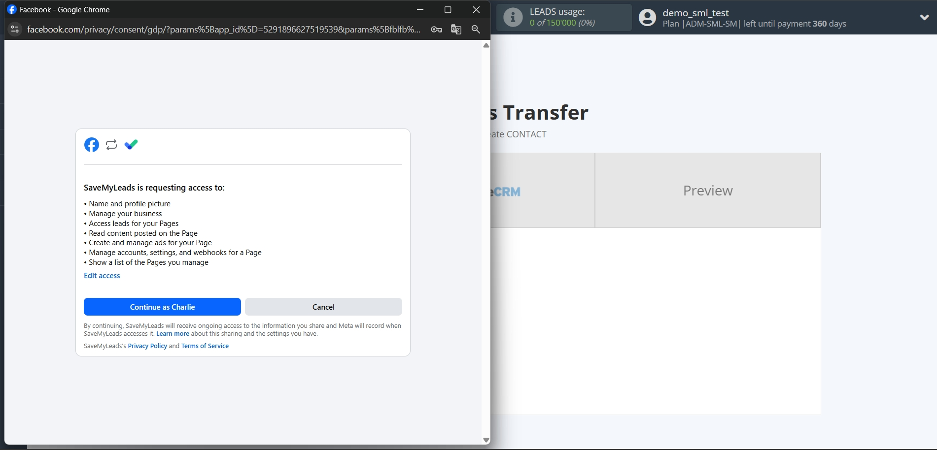 How to Connect Facebook with AgileCRM Create Contacts | Data Source account connection