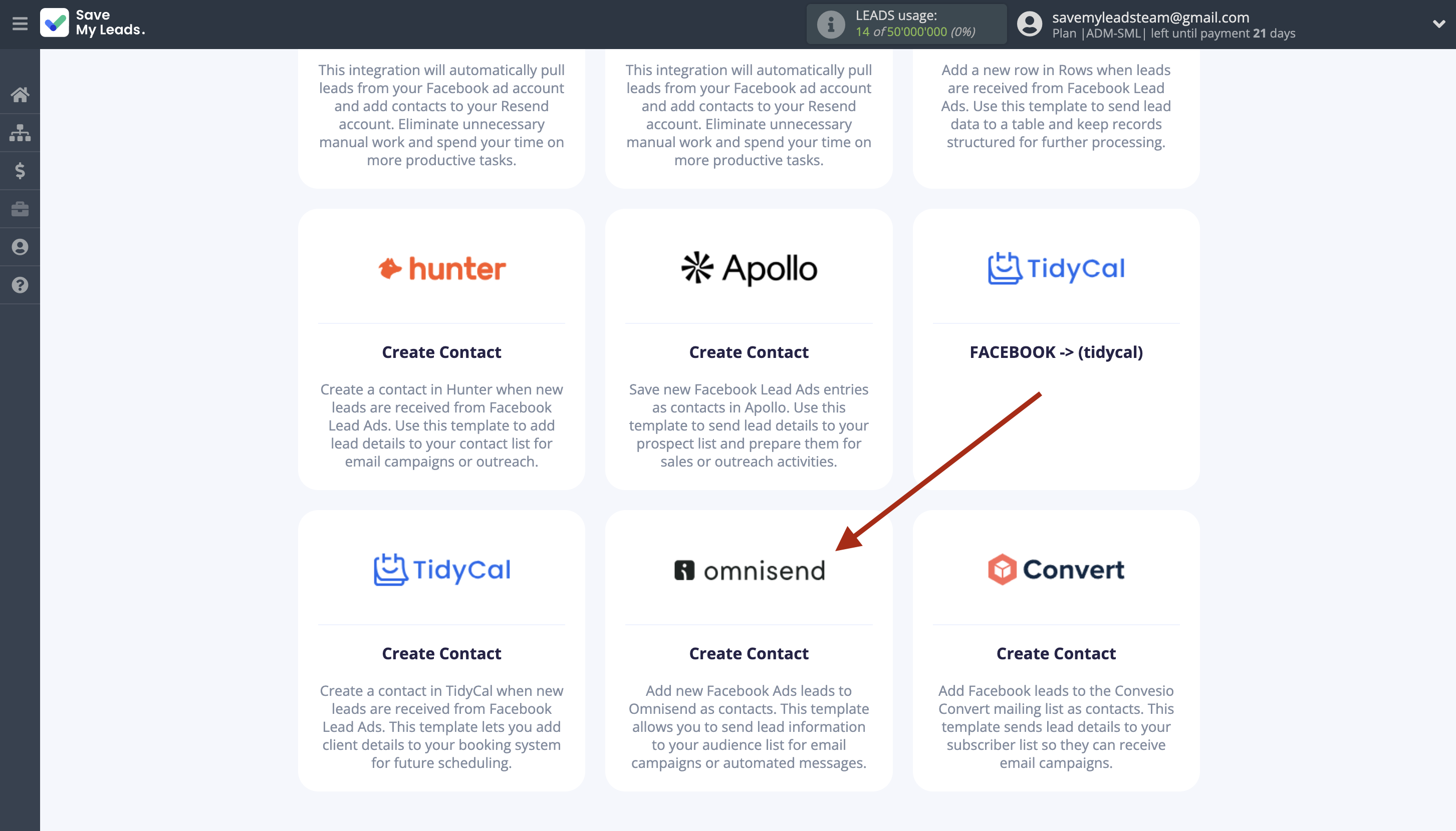 How to Connect Facebook with Omnisend Create Contact | Data Destination system selection How to Connect Facebook with Omnisend Create Contact | Data Destination system selection