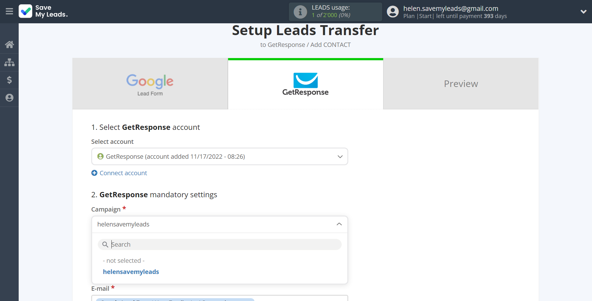 How to Connect Google Lead Form with GetResponse | Assigning fields