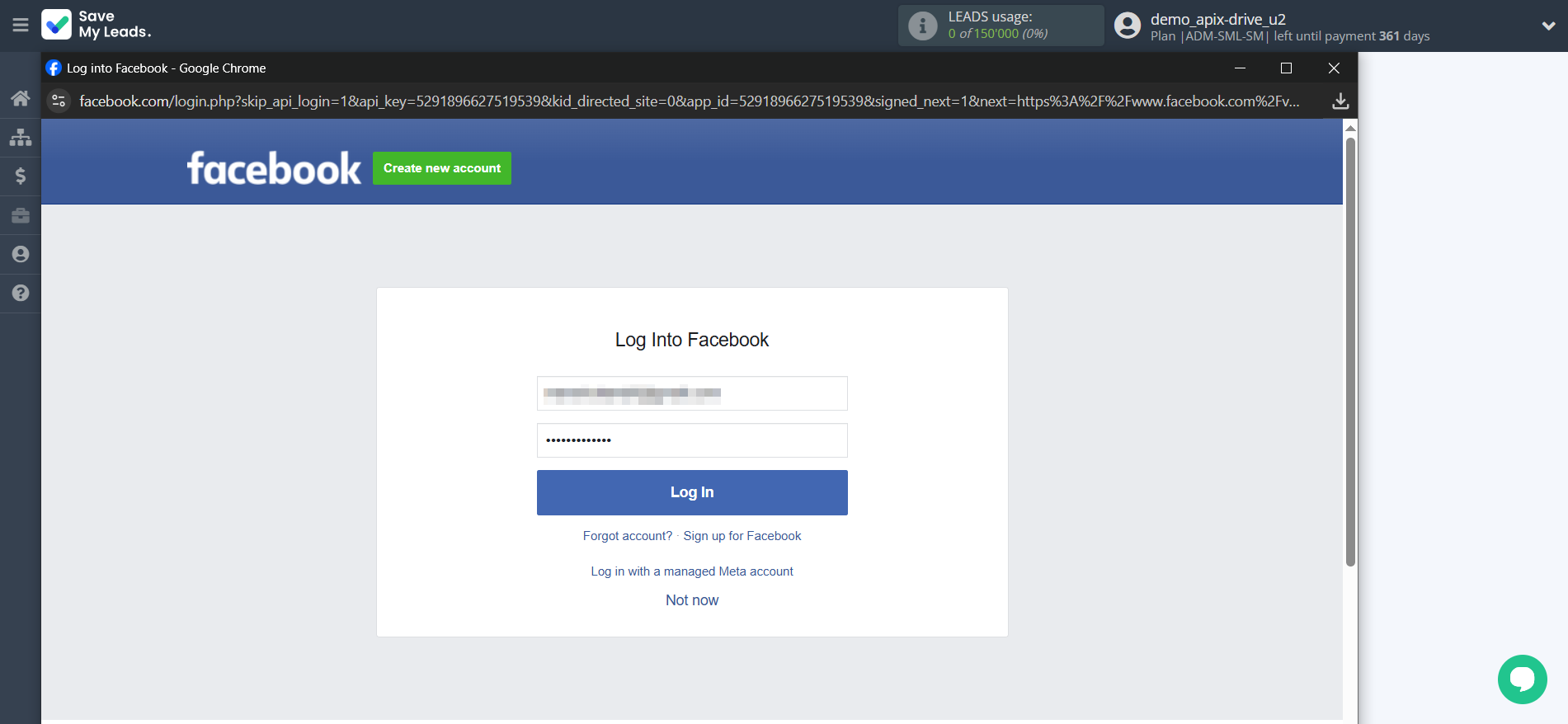 How to Connect Facebook with Smsmode | Data Source account