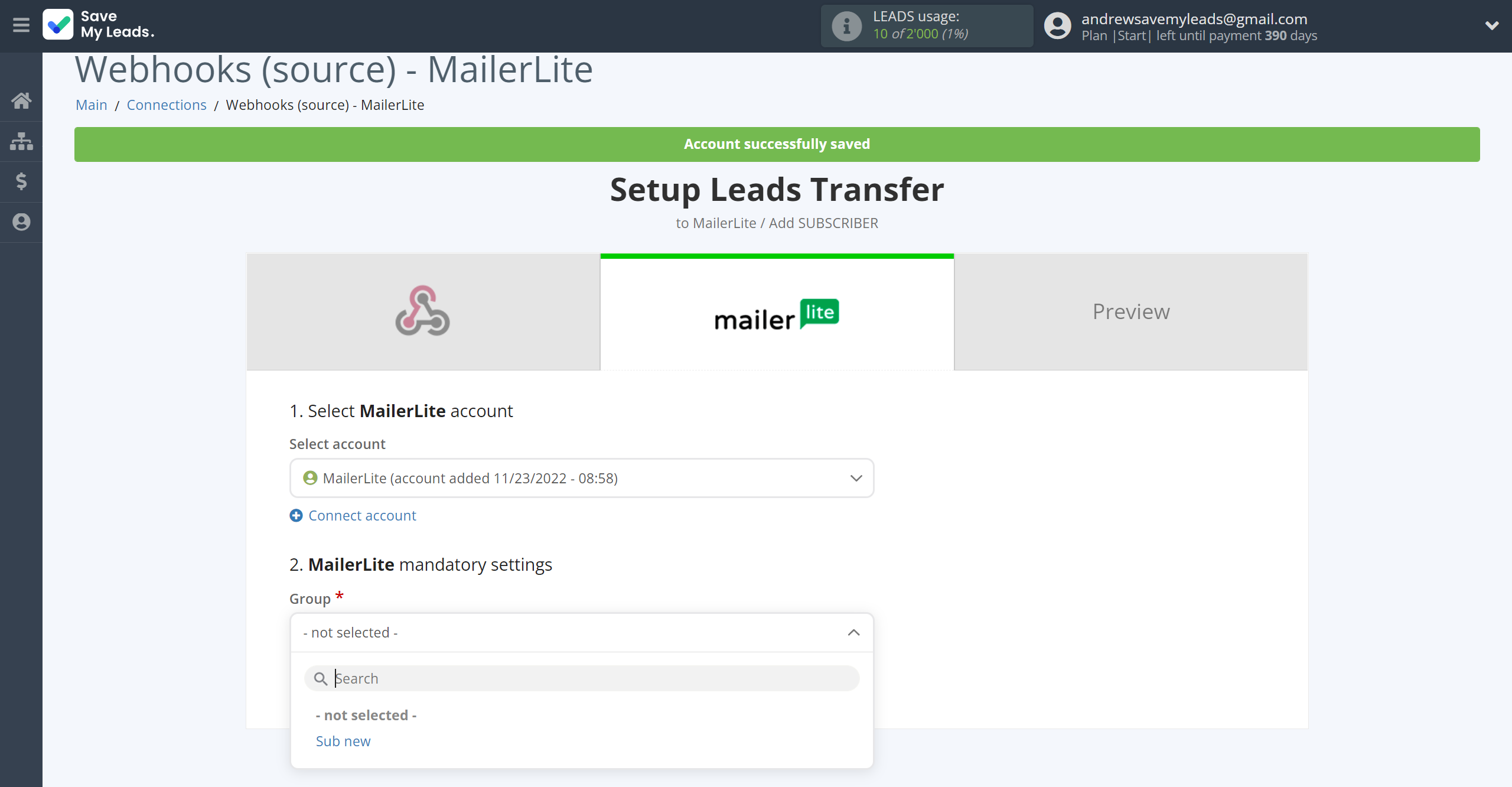 How to Connect Webhooks with MailerLite | Assigning fields