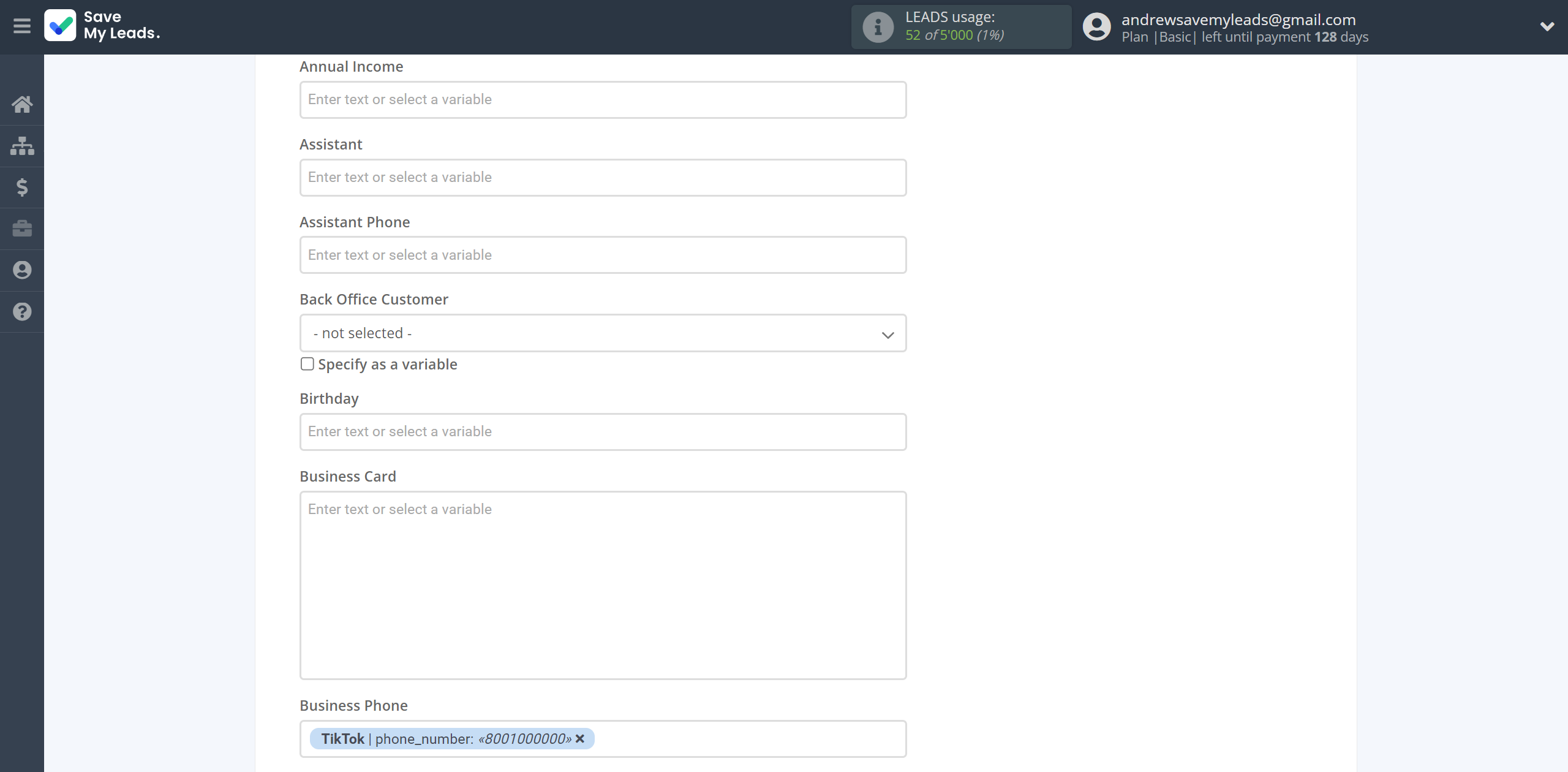 How to Connect TikTok with Microsoft Dynamics 365 Create Contacts | Assigning fields