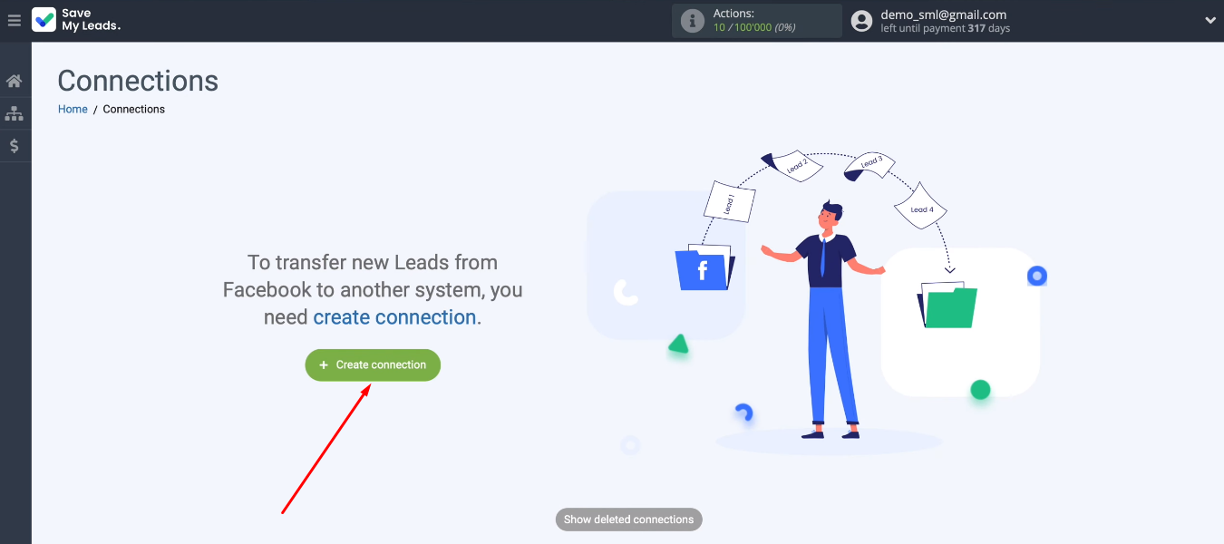 Facebook and ActiveCampaign integration | Create a new connection in the SML