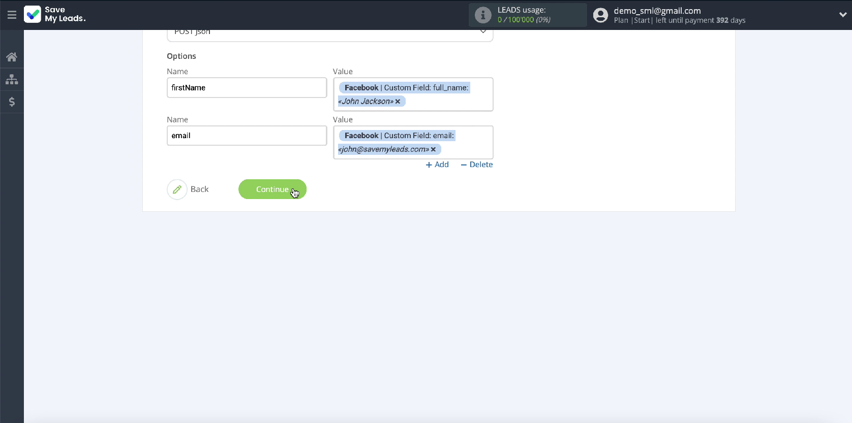 How to Automatically Send Data to ProveSource from Facebook Leads | Continue setting How to Automatically Send Data to ProveSource from Facebook Leads | Continue setting