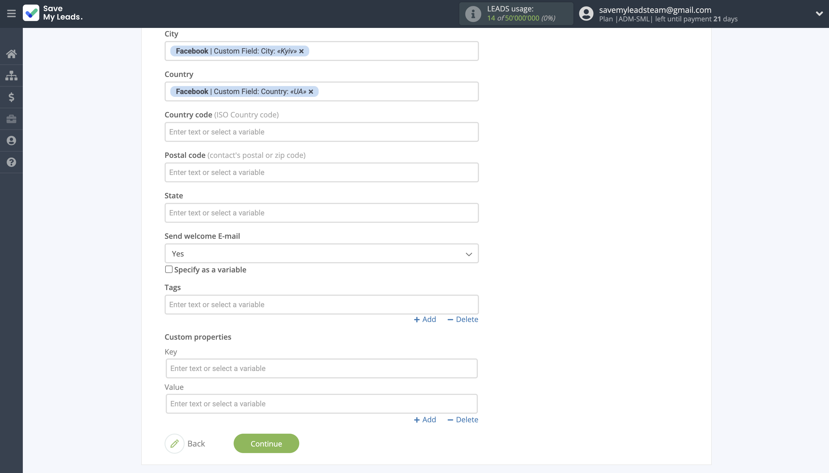 How to Connect Facebook with Omnisend Create Contact | Assigning fields How to Connect Facebook with Omnisend Create Contact | Assigning fields