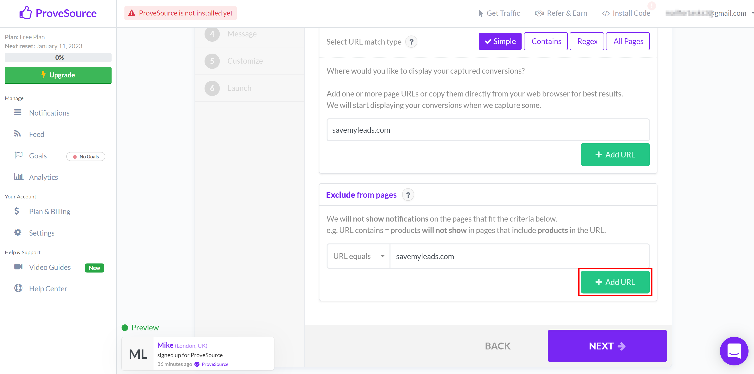 How to Connect Webhooks with ProveSource | Data Destination account connection