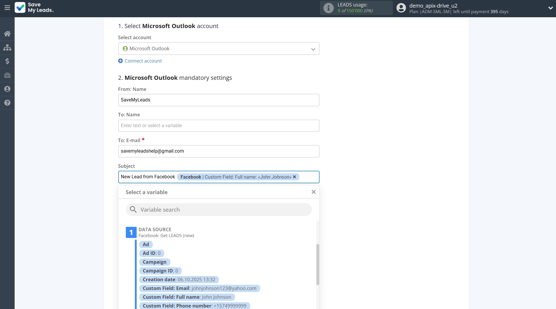 How to Connect Facebook with Microsoft Outlook | Assigning fields How to Connect Facebook with Microsoft Outlook | Assigning fields