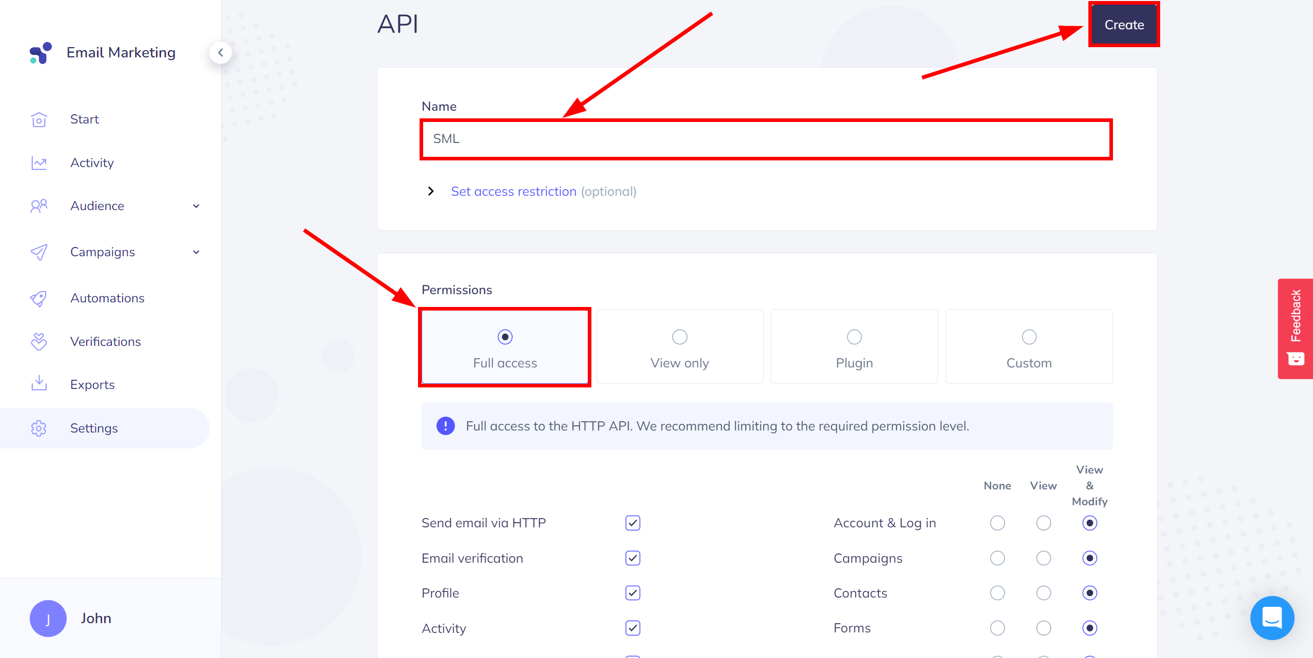 How to Connect Webhooks with Elastic Email Create Contacts | Data Destination account connection