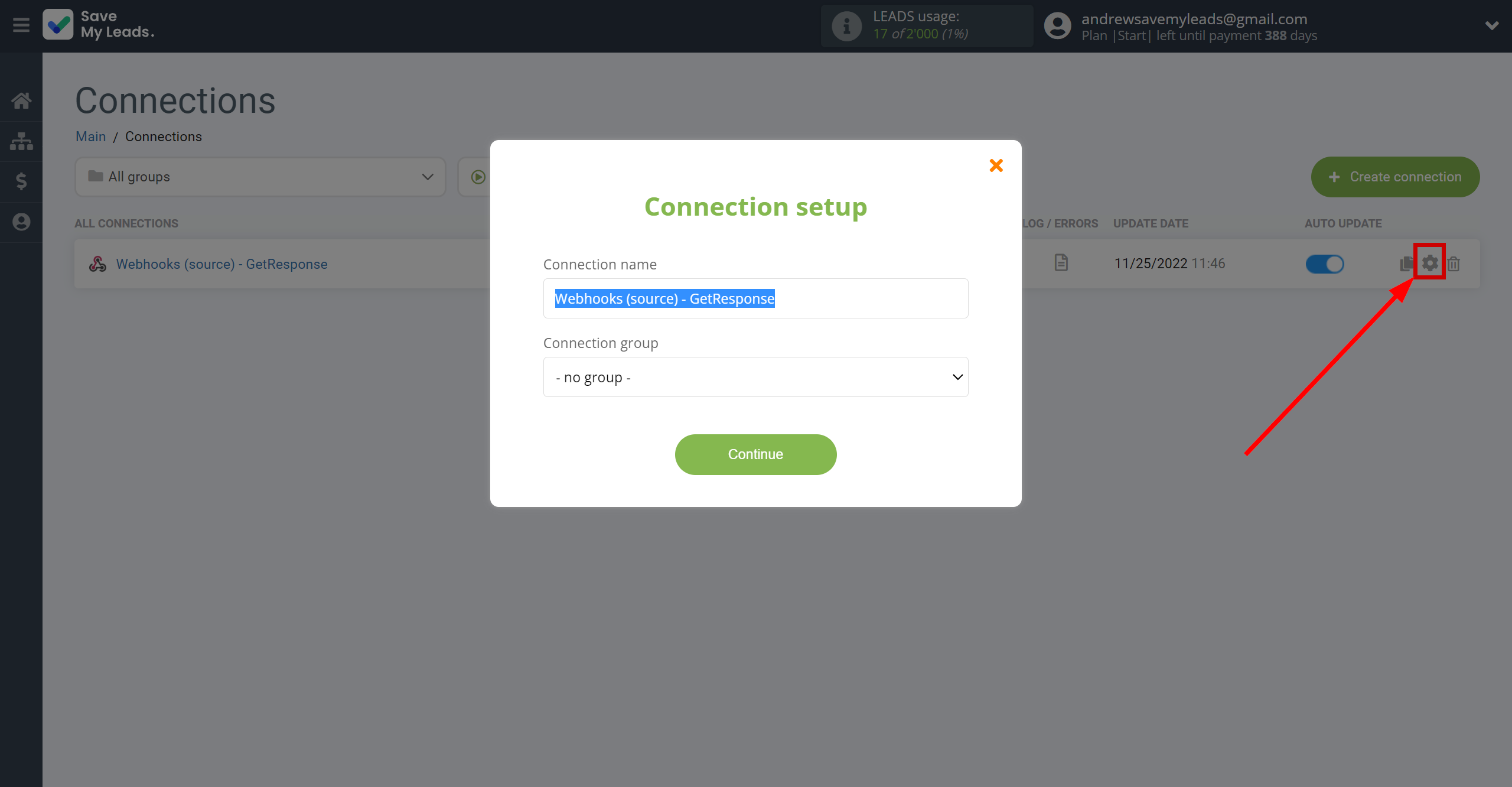 How to Connect Webhooks with GetResponse | Name and group connection