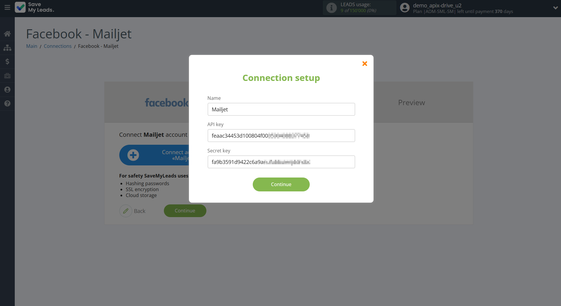 How to Connect Facebook with Mailjet | Data Destination account connection How to Connect Facebook with Mailjet | Data Destination account connection