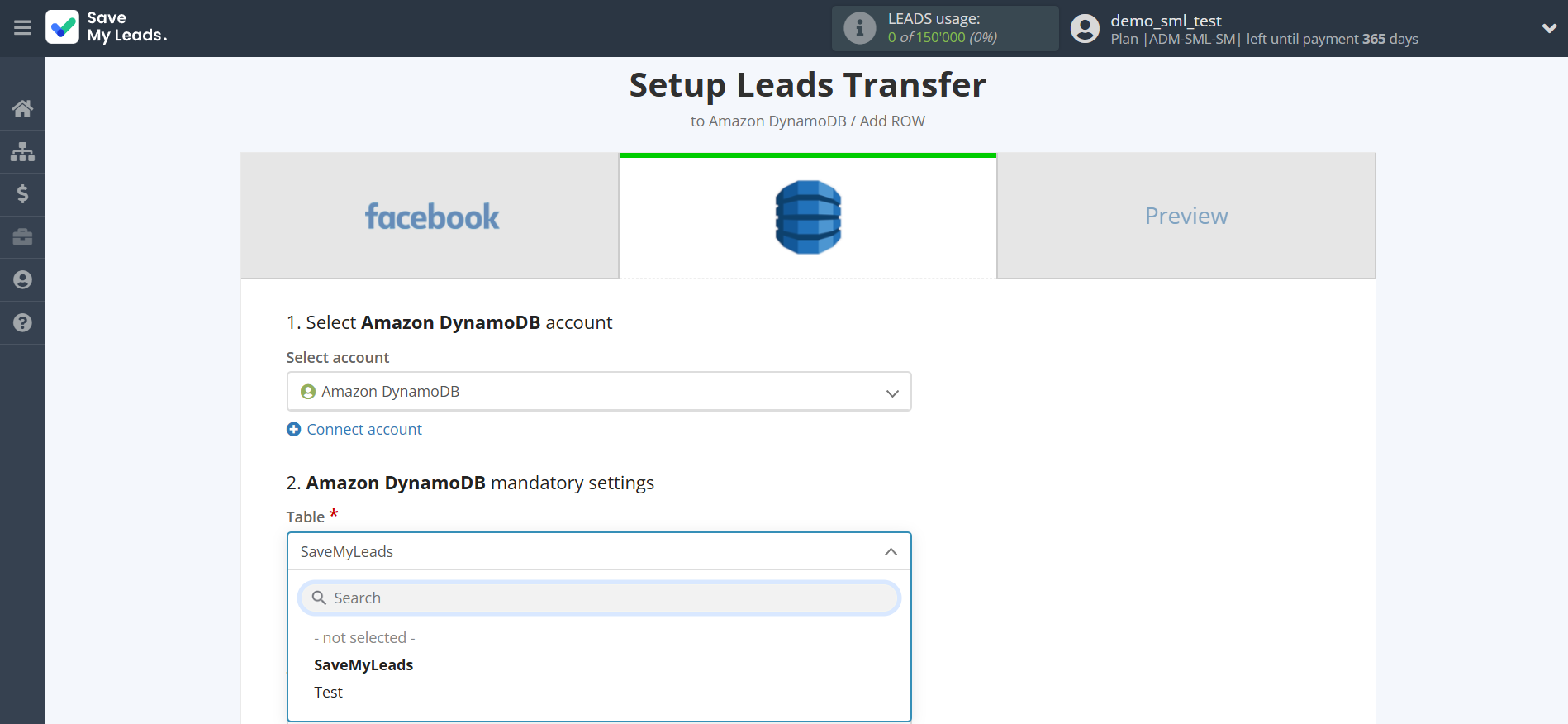 How to Connect Facebook with Amazon DynamoDB | Assigning fields