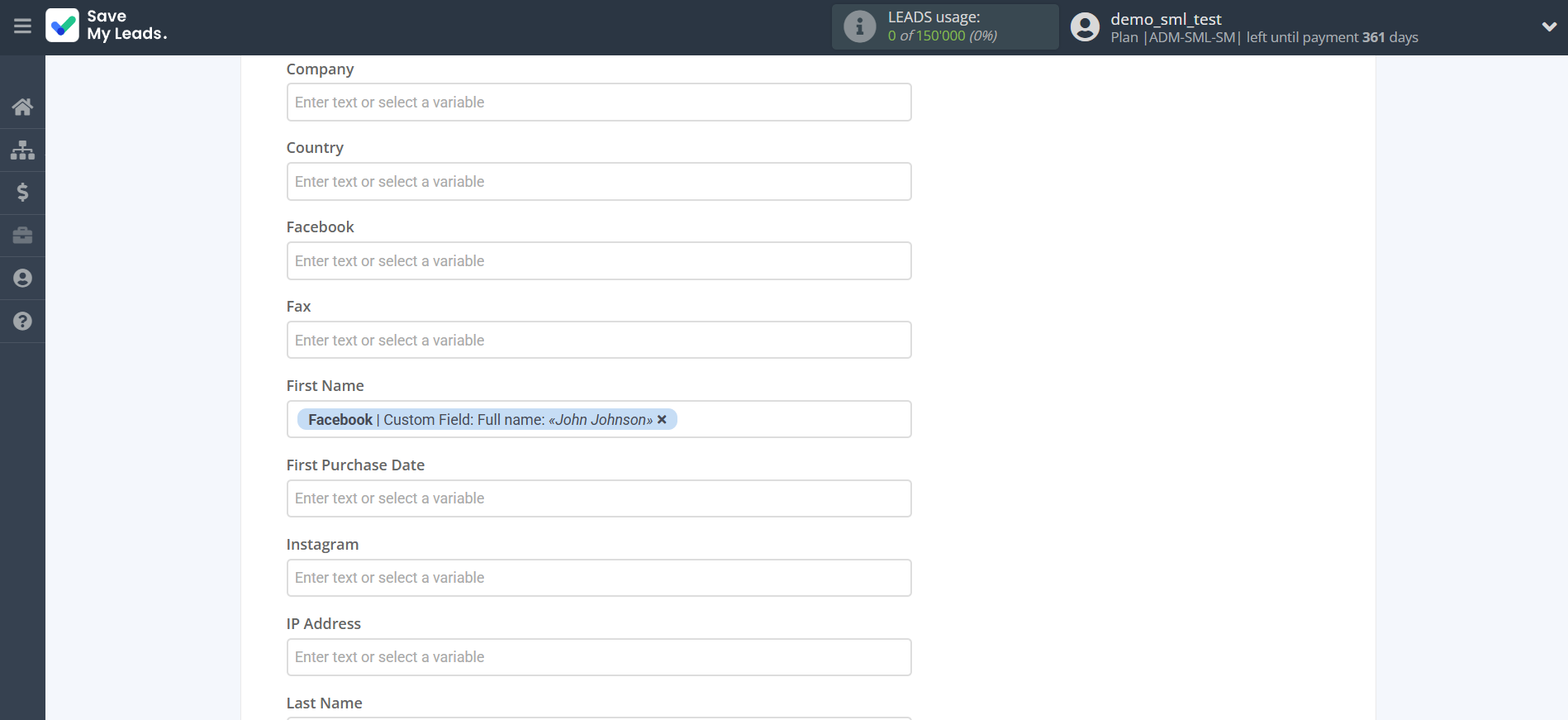 How to Connect Facebook with Ontraport | Assigning fields