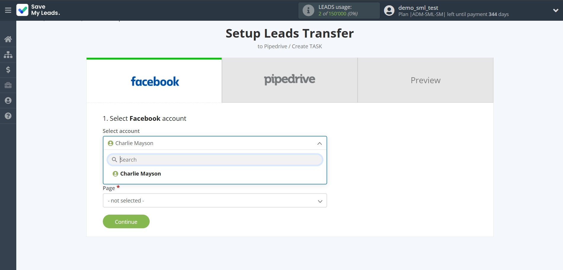 How to Connect Facebook with Pipedrive Create Task | Data Source account connection How to Connect Facebook with Pipedrive Create Task | Data Source account connection
