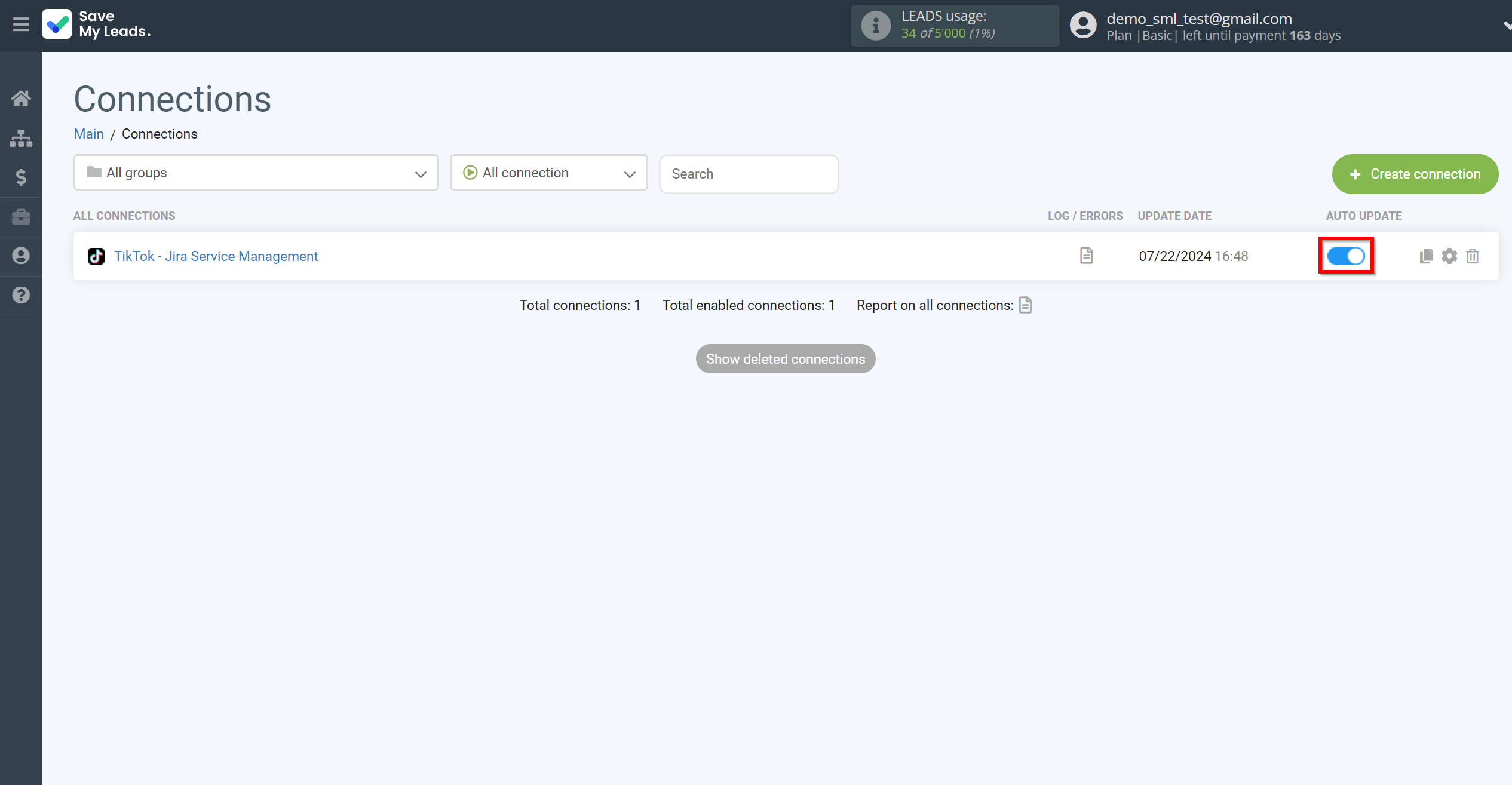 How to Connect TikTok with Jira Service Management | Enable auto-update