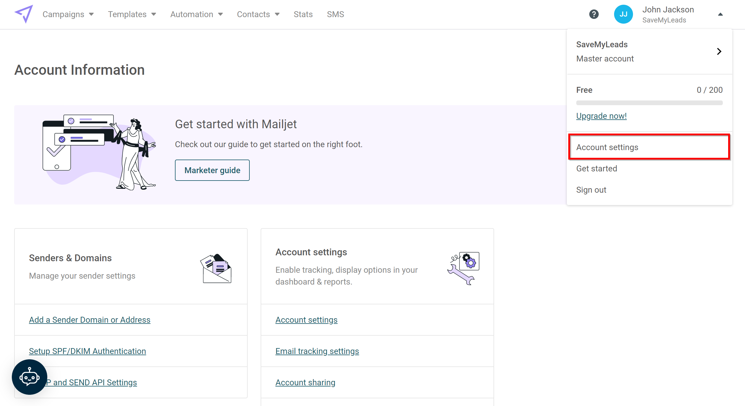 How to Connect Webhooks with Mailjet | Data Destination account connection