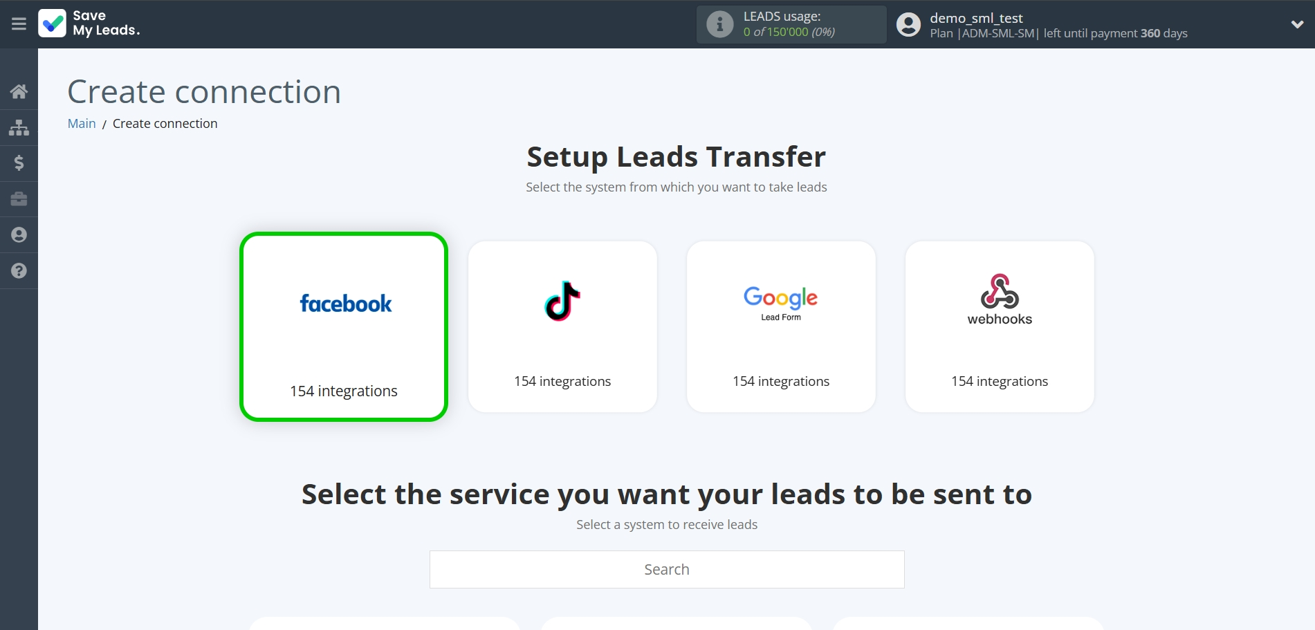 How to Connect Facebook with AgileCRM Create Deal | Data Source system selection