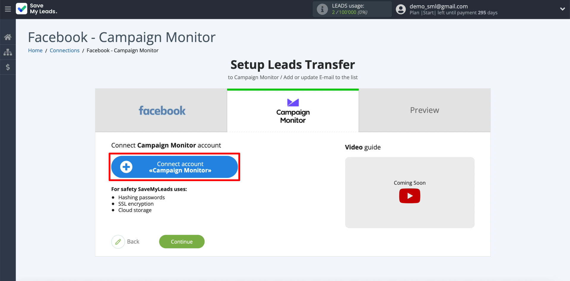 Facebook and Campaign Monitor integration | Connecting Campaign Monitor