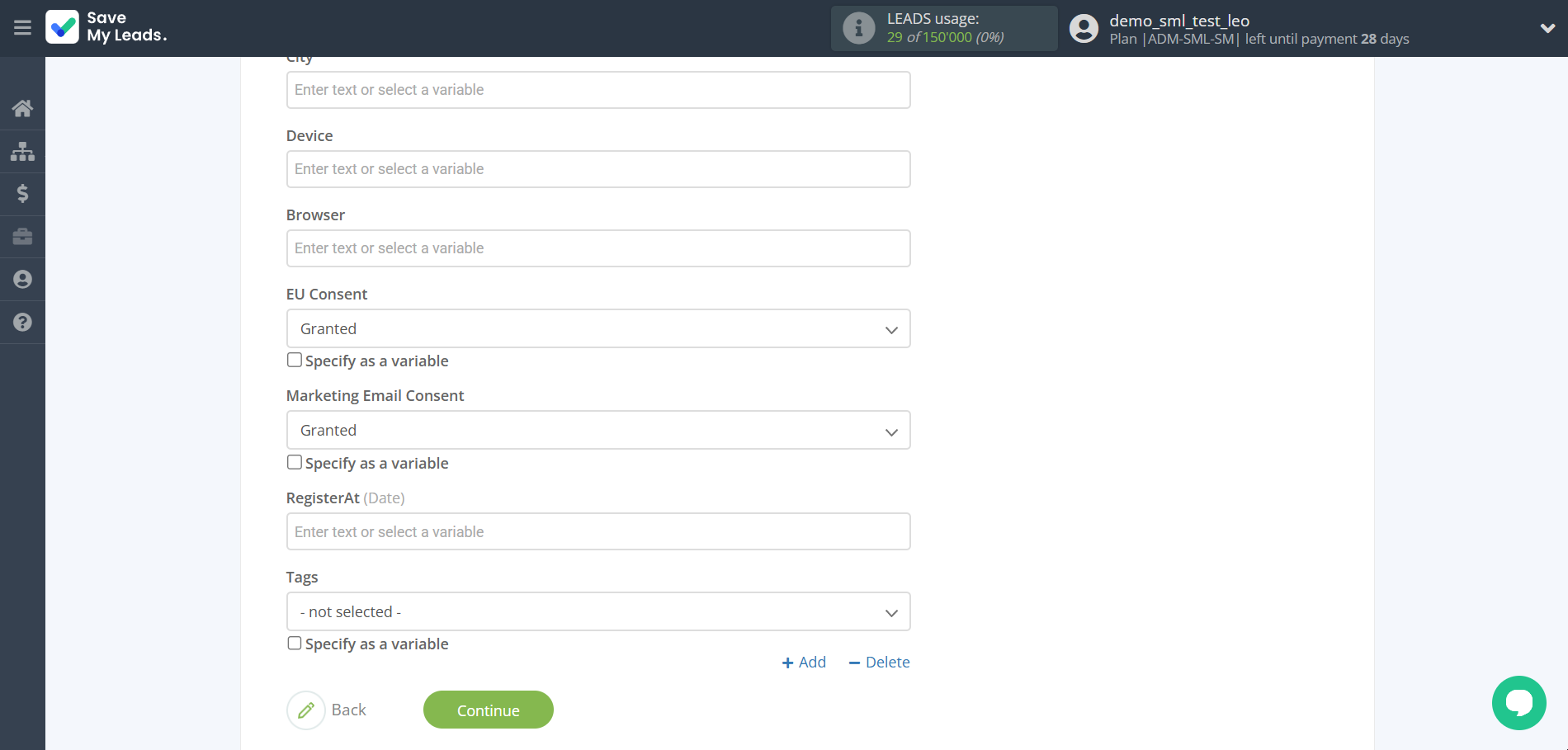 How to Connect TikTok with ConvesioConvert | Assigning fields