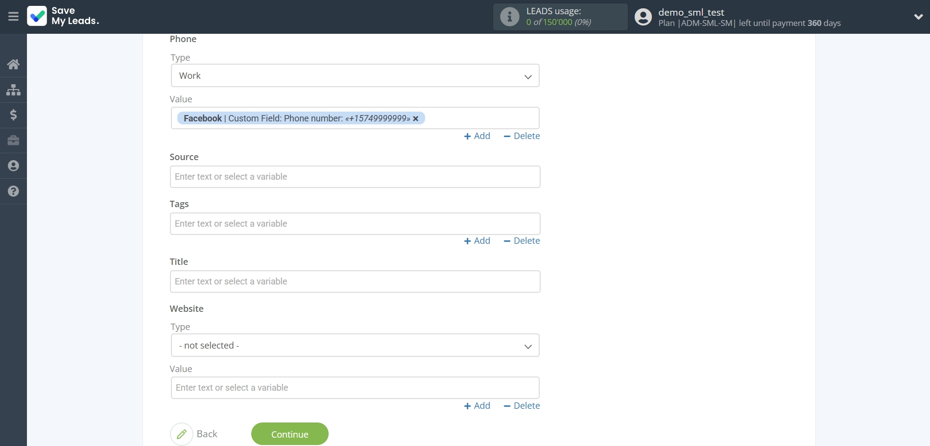 How to Connect Facebook with AgileCRM Create Contacts | Assigning fields