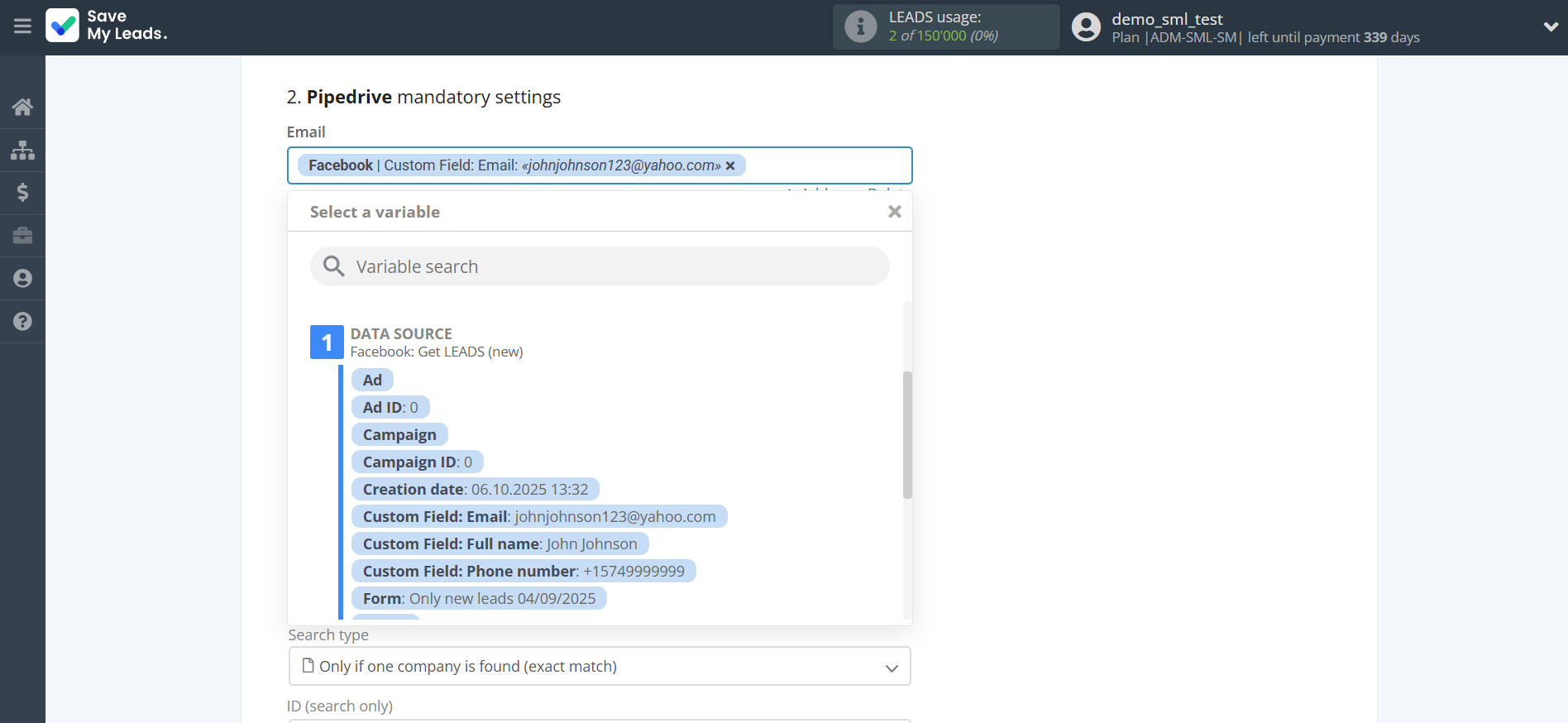 How to Connect Facebook with Pipedrive Create Contacts | Assigning fields How to Connect Facebook with Pipedrive Create Contacts | Assigning fields