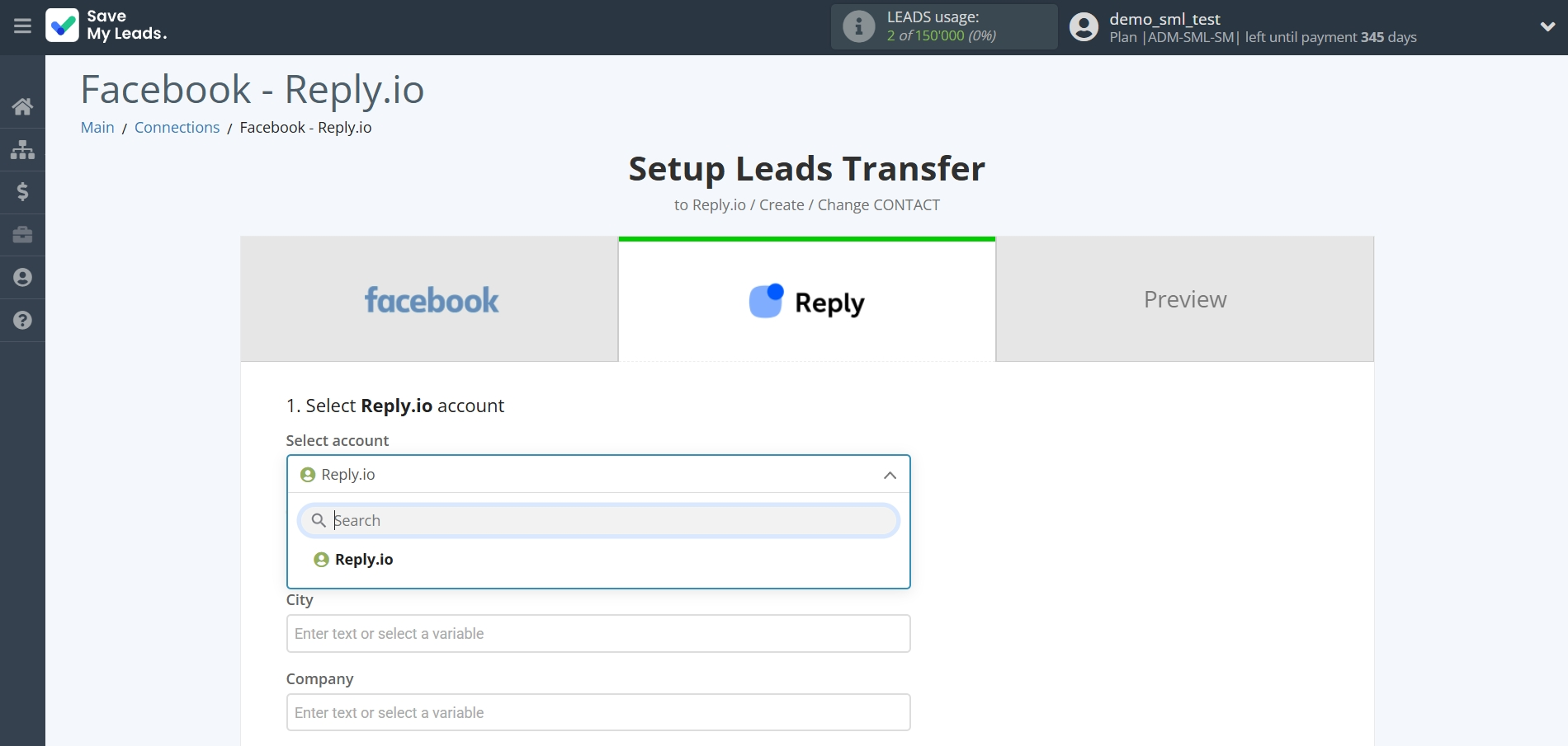How to Connect Facebook with Reply.io | Data Destination account selection How to Connect Facebook with Reply.io | Data Destination account selection