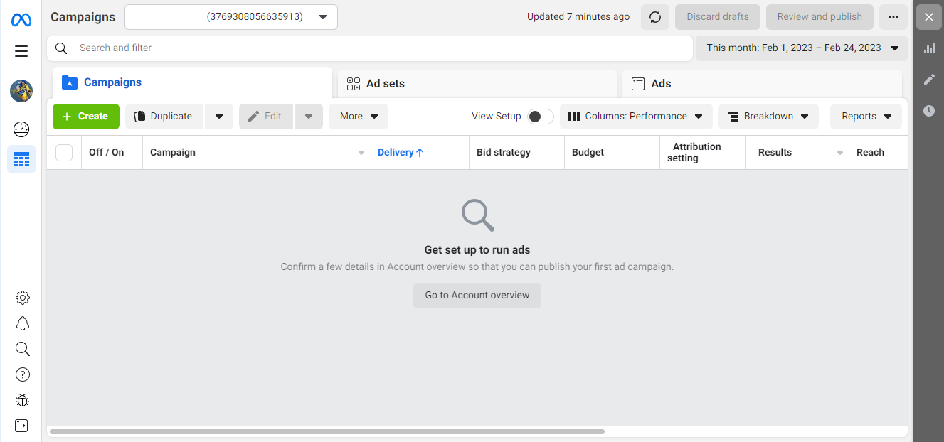 Set up an advertising campaign in Facebook Ads Manager | Create campaign