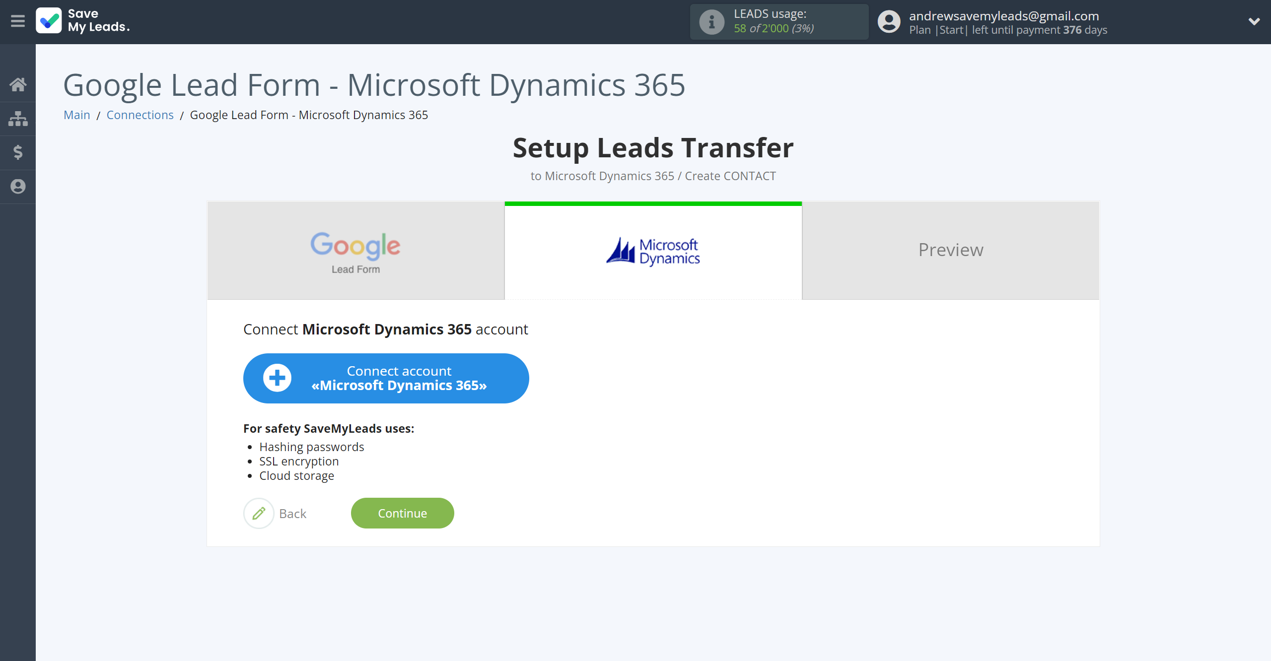 How to Connect Google Lead Form with Microsoft Dynamics 365 Create Contacts | Data Destination account connection