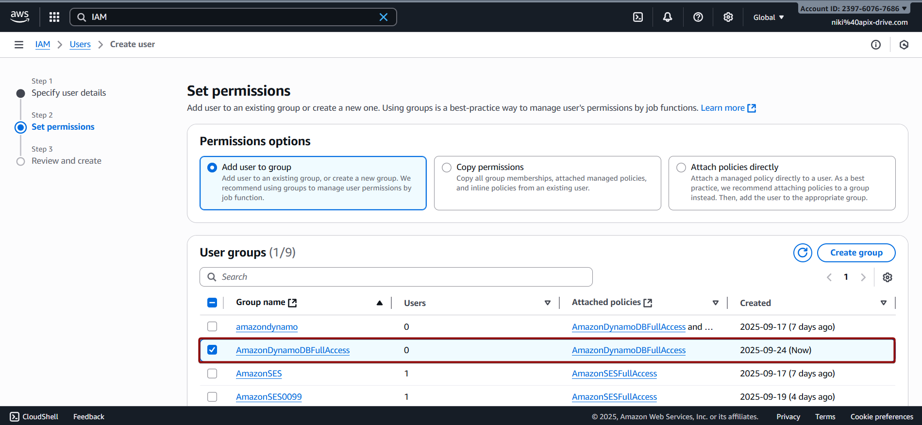 How to Connect Facebook with Amazon DynamoDB | Data Destination account connection