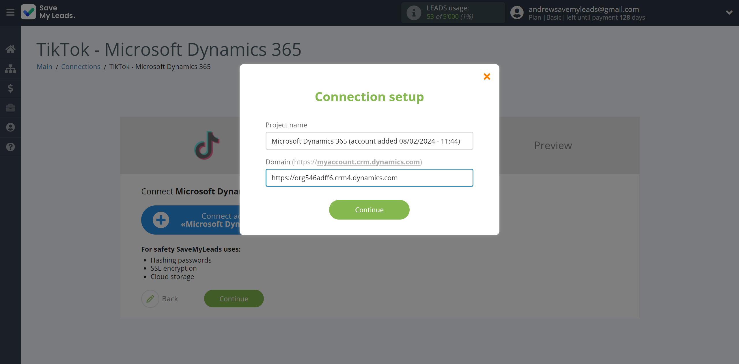 How to Connect TikTok with Microsoft Dynamics 365 Create Opportunity | Data Destination account connection