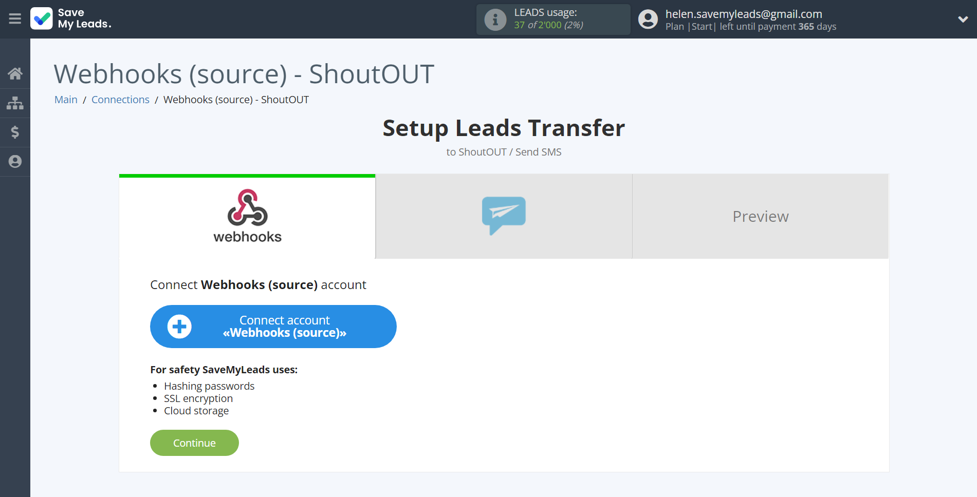 How to Connect Webhooks with ShoutOUT | Data Source account