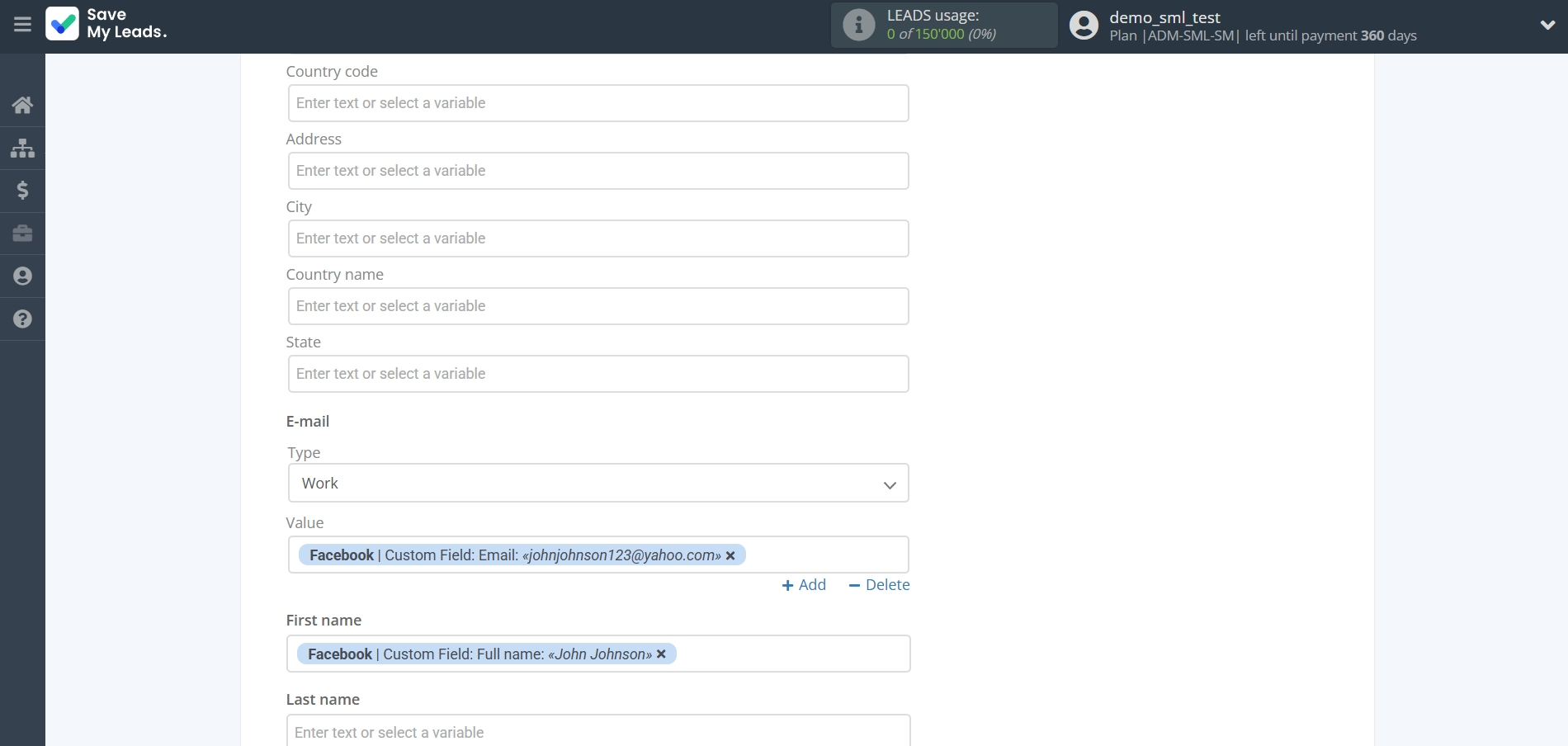 How to Connect Facebook with AgileCRM Create Contacts | Assigning fields