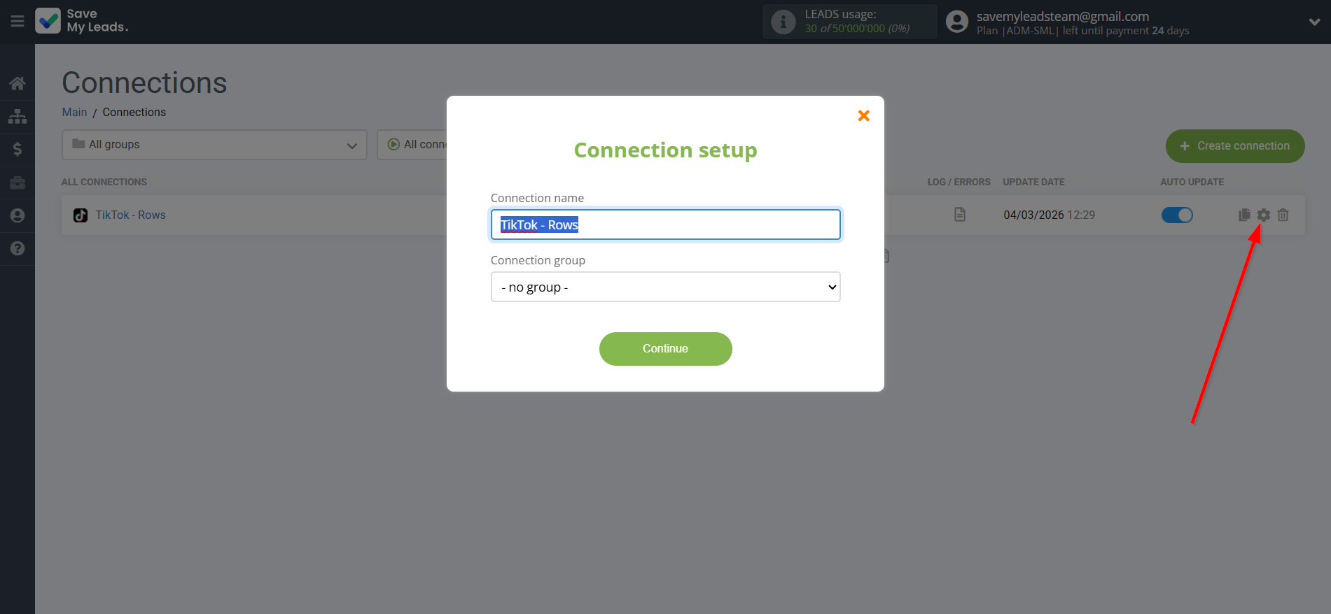 How to Connect TikTok with Rows Add Row | Name and group connection How to Connect TikTok with Rows Add Row | Name and group connection