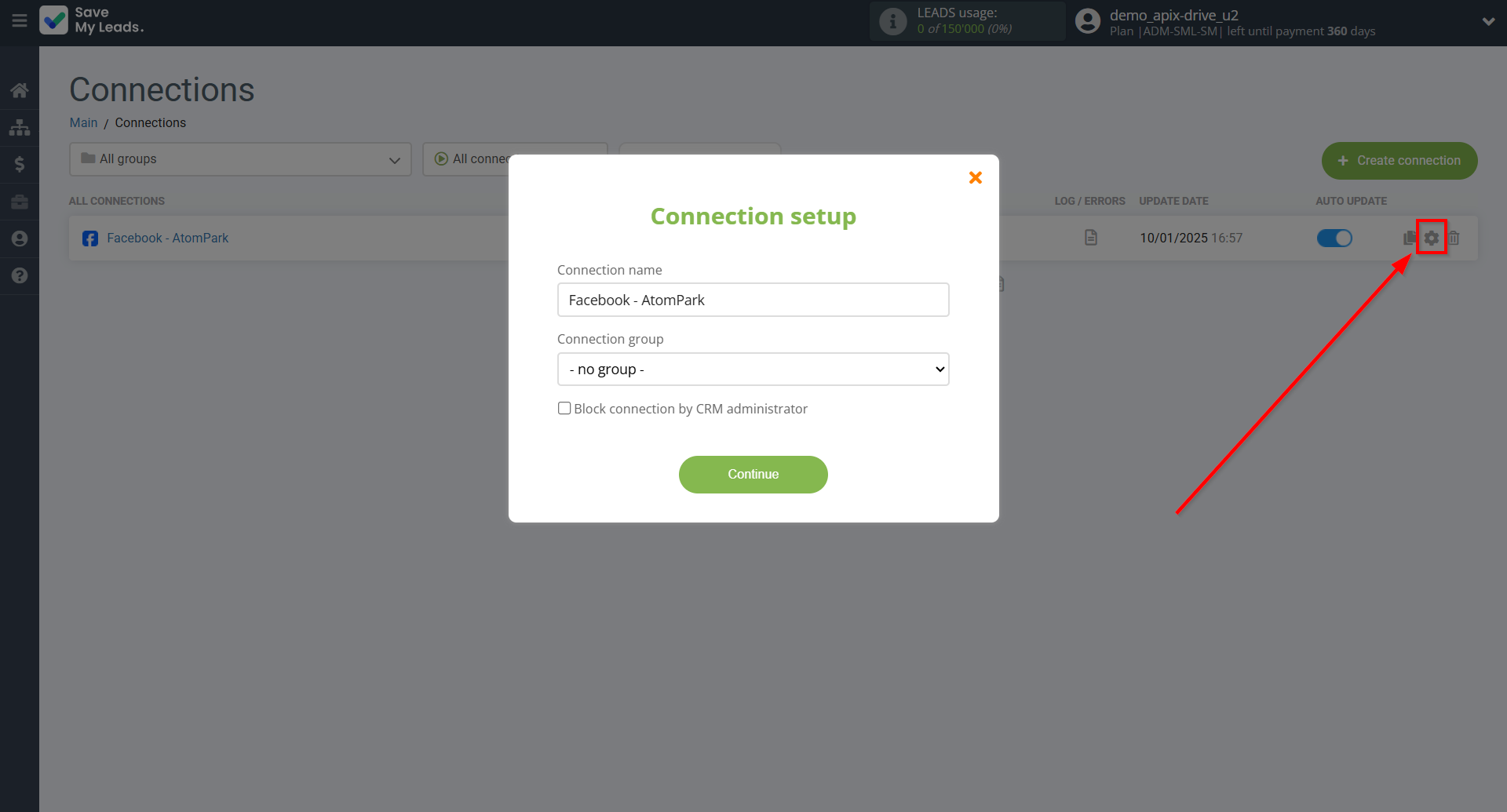 How to Connect Facebook with AtomPark | Name and group connection