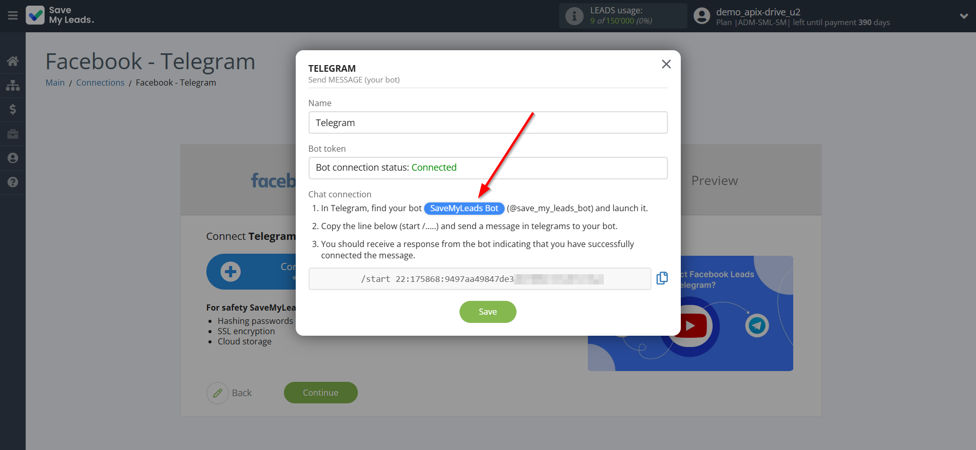 How to Connect Facebook with Telegram (your bot) | Data Destination account connection How to Connect Facebook with Telegram (your bot) | Data Destination account connection