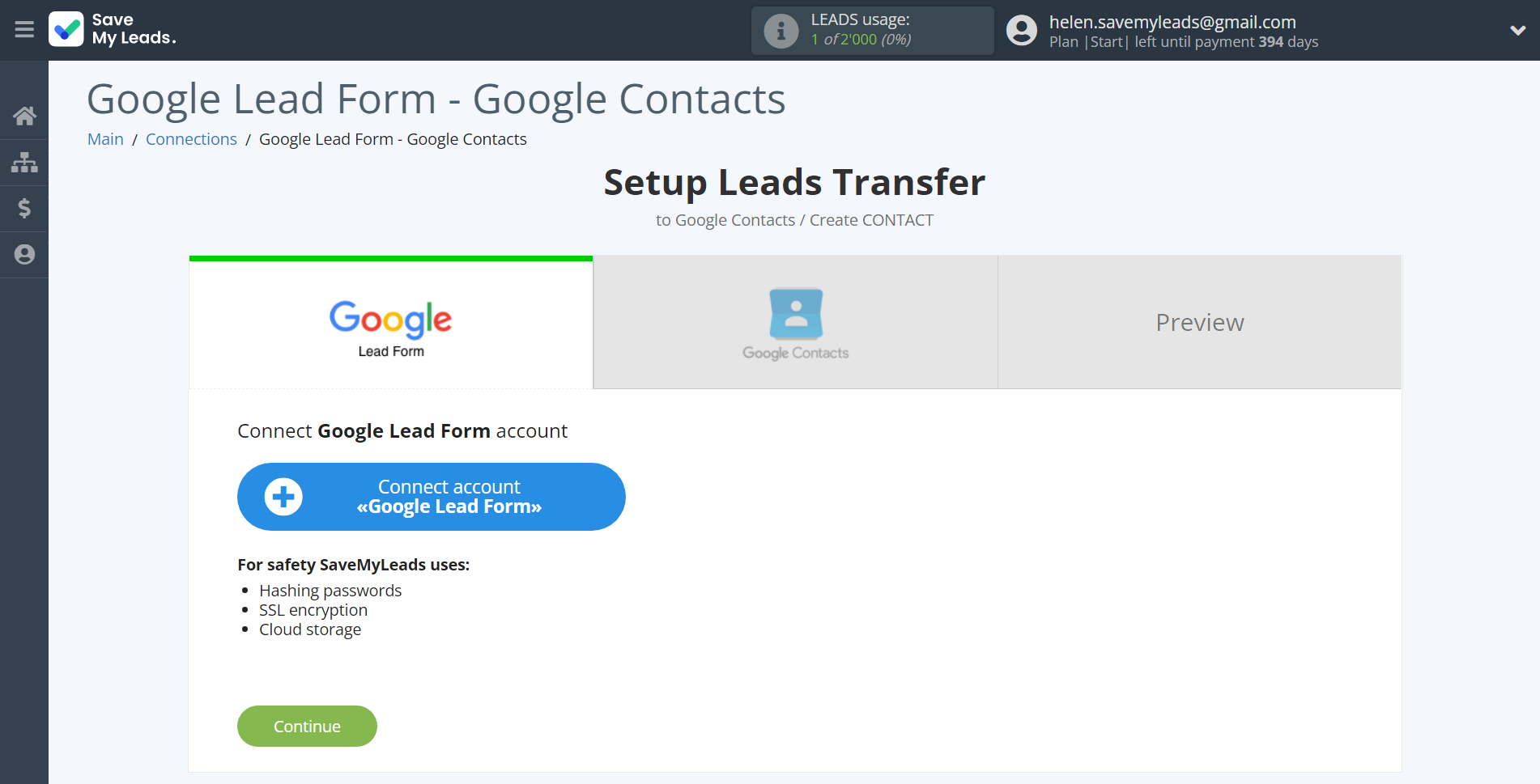 How to Connect Google Lead Form with Google Contacts | Data Source account
