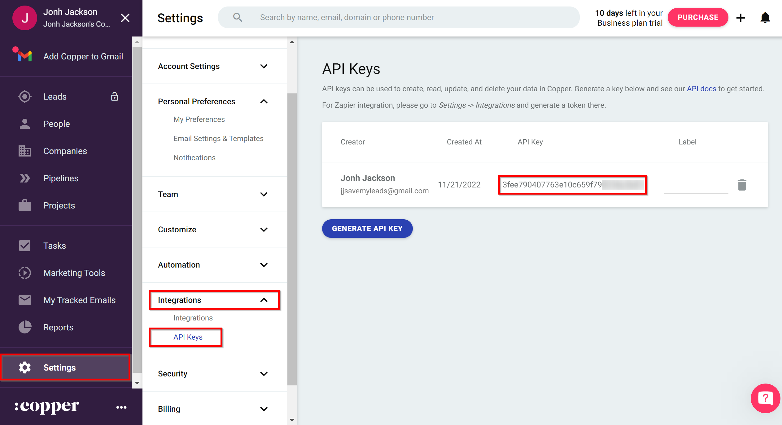 How to Connect Google Lead Form with Copper Create Lead | Data Destination account connection