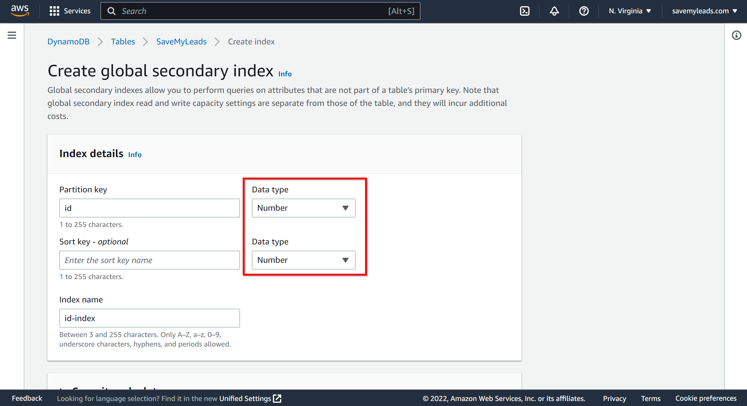 How to Connect Google Lead Form with Amazon DynamoDB | Creating table