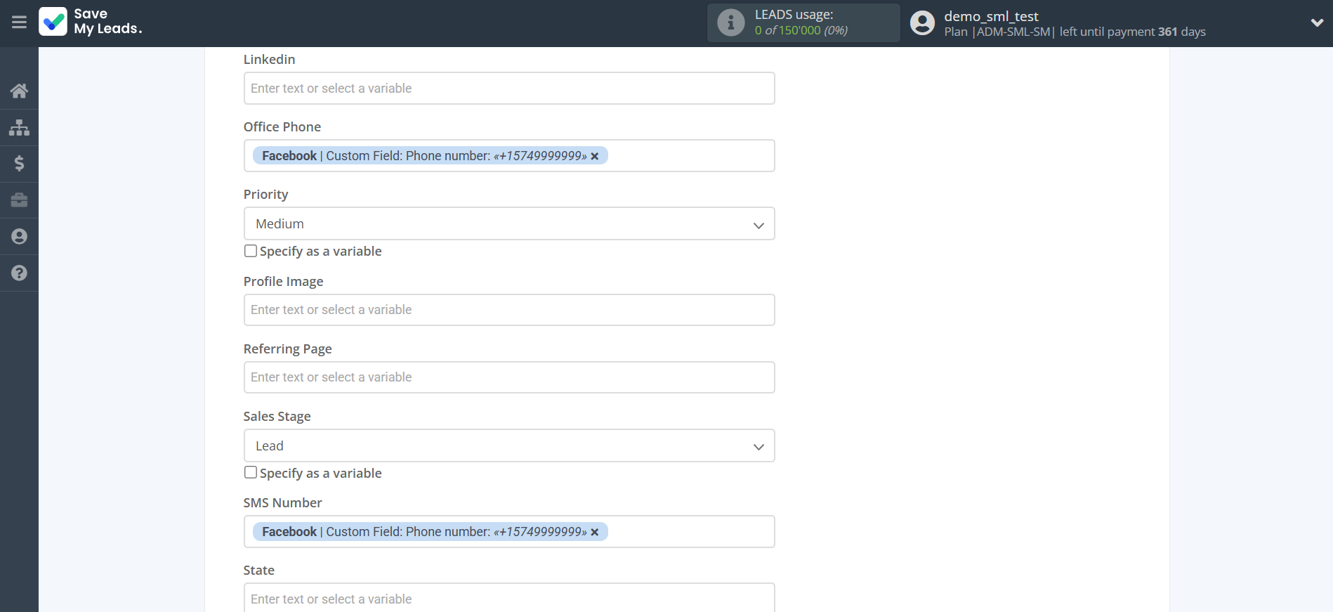 How to Connect Facebook with Ontraport | Assigning fields