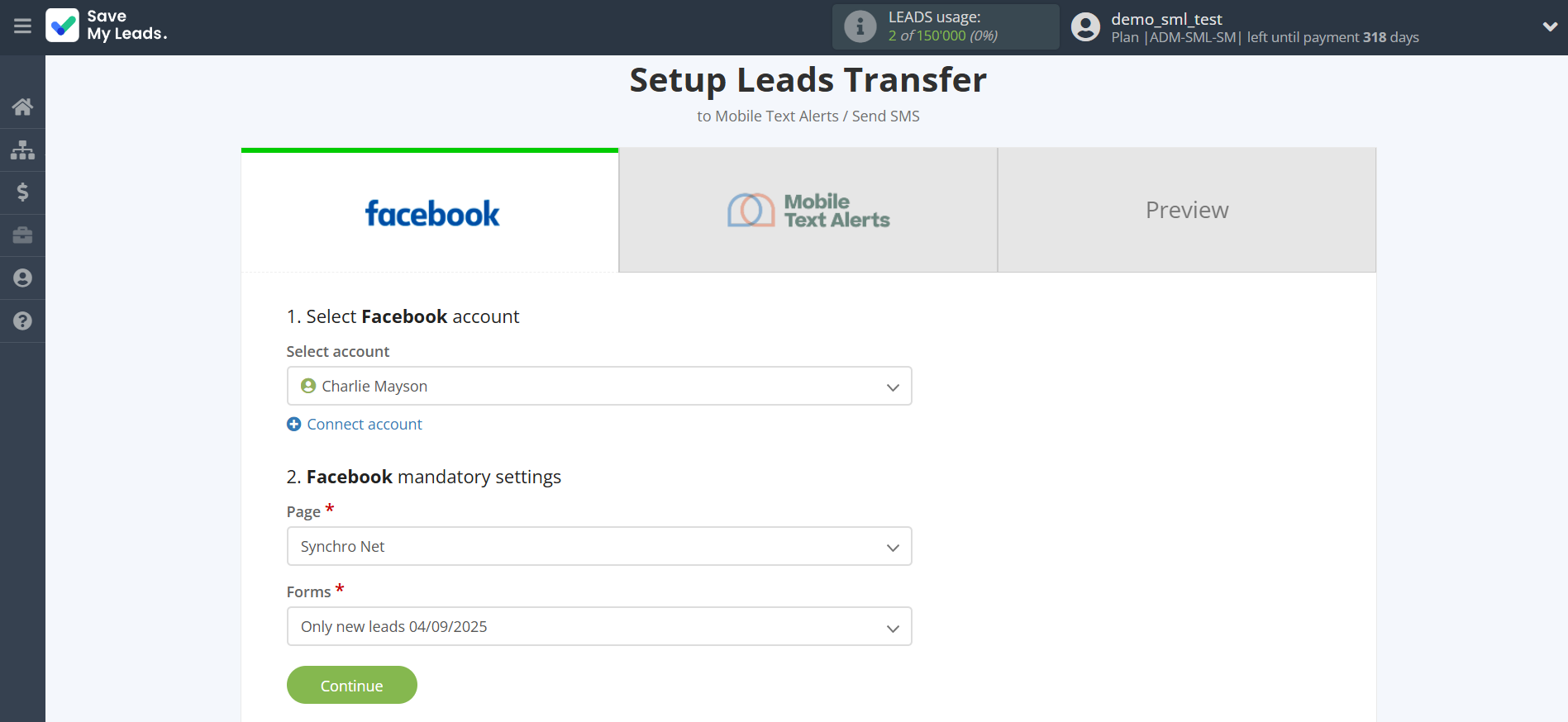 How to Connect Facebook with Mobile Text Alerts | Data Source account connection How to Connect Facebook with Mobile Text Alerts | Data Source account connection