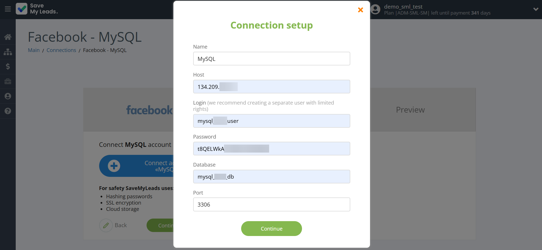 How to Connect Facebook with MySQL | Data Destination account connection How to Connect Facebook with MySQL | Data Destination account connection