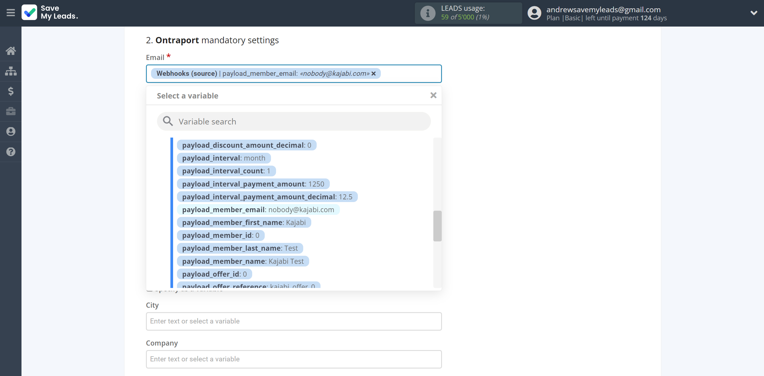 How to Connect Webhooks with Ontraport | Assigning fields